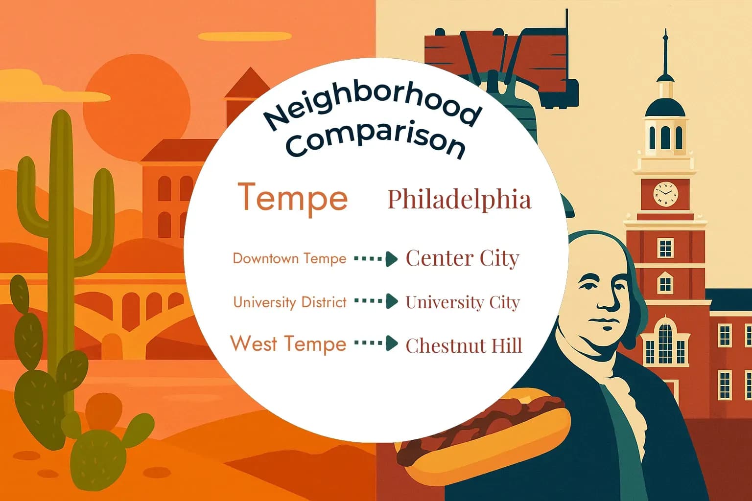 Tempe vs Philadelphia Neighborhood Comparison