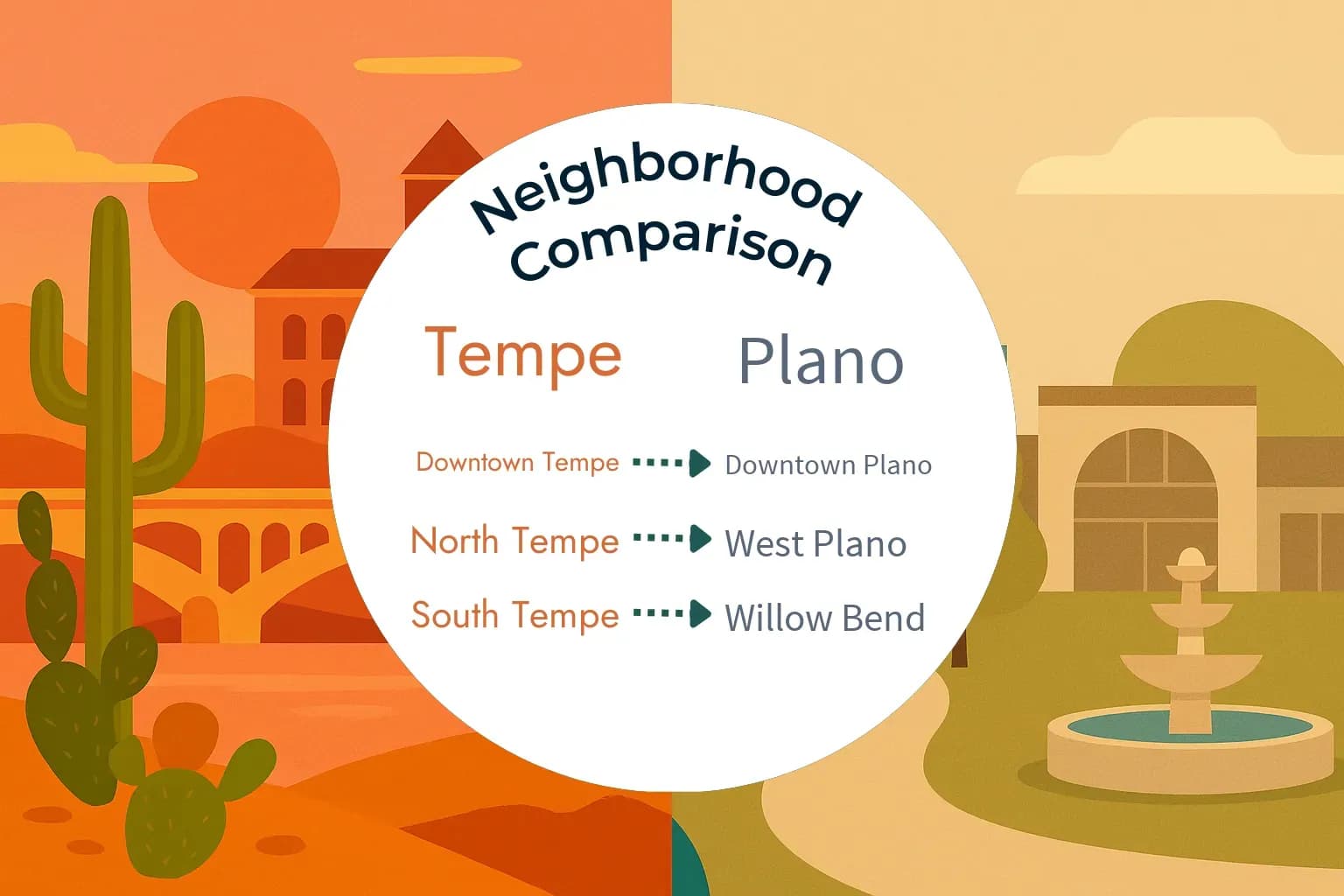 Tempe vs Plano Neighborhood Comparison