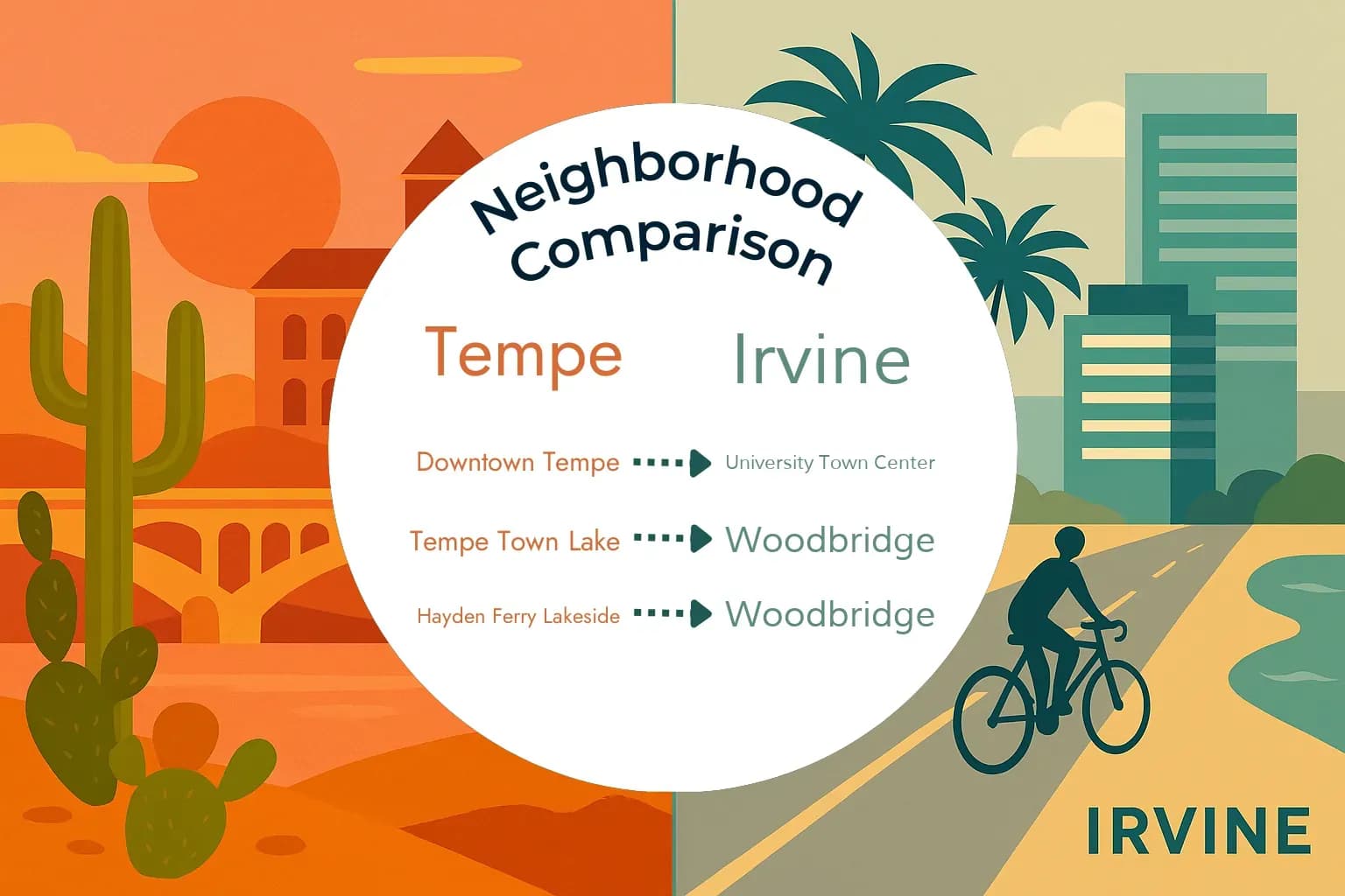 Tempe vs Irvine Neighborhood Comparison