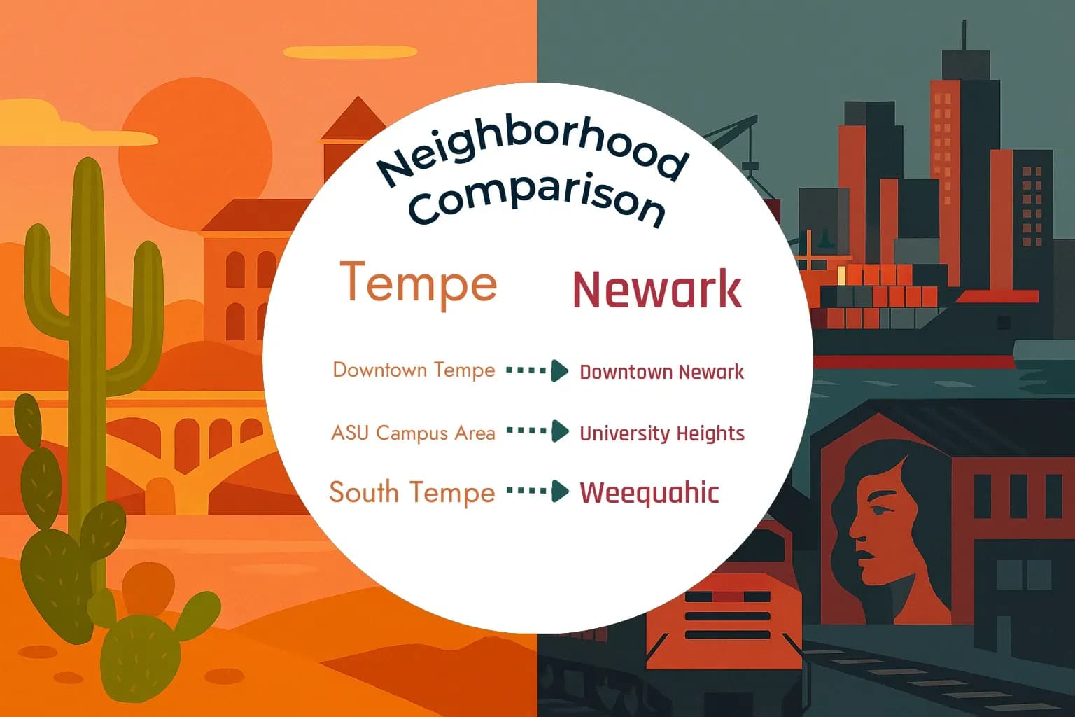 Tempe vs Newark Neighborhood Comparison