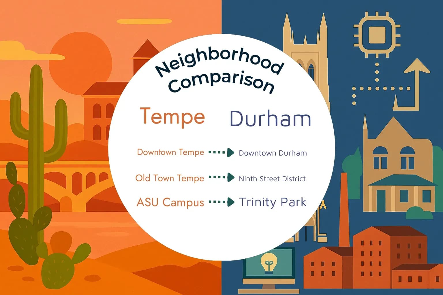 Tempe vs Durham Neighborhood Comparison