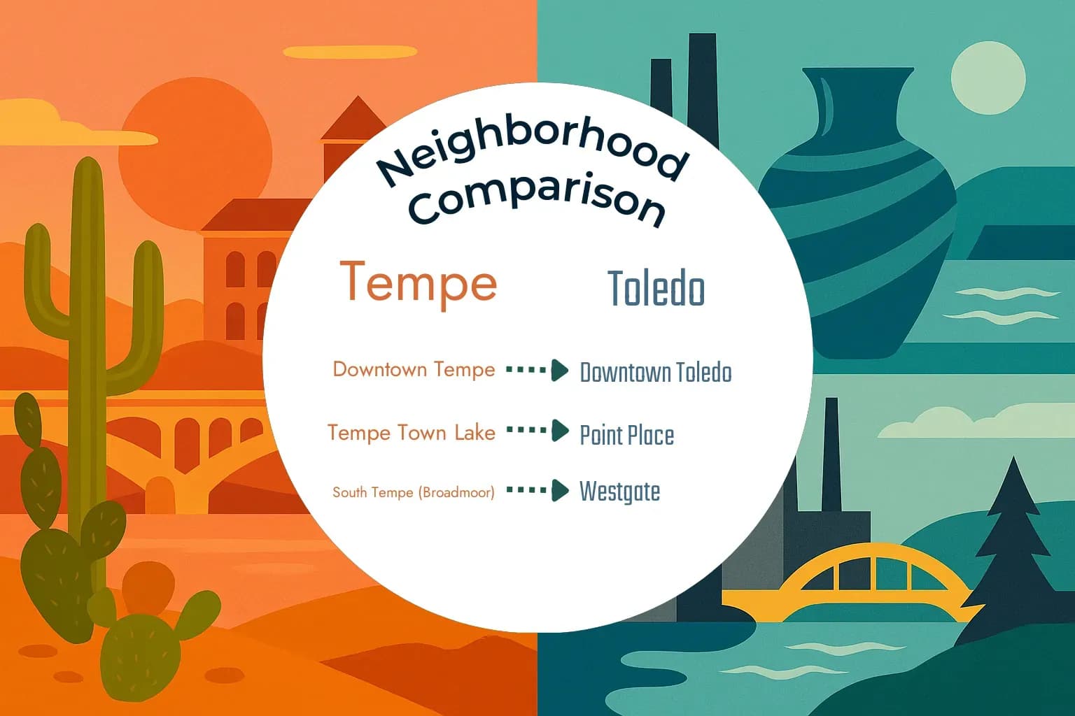 Tempe vs Toledo Neighborhood Comparison