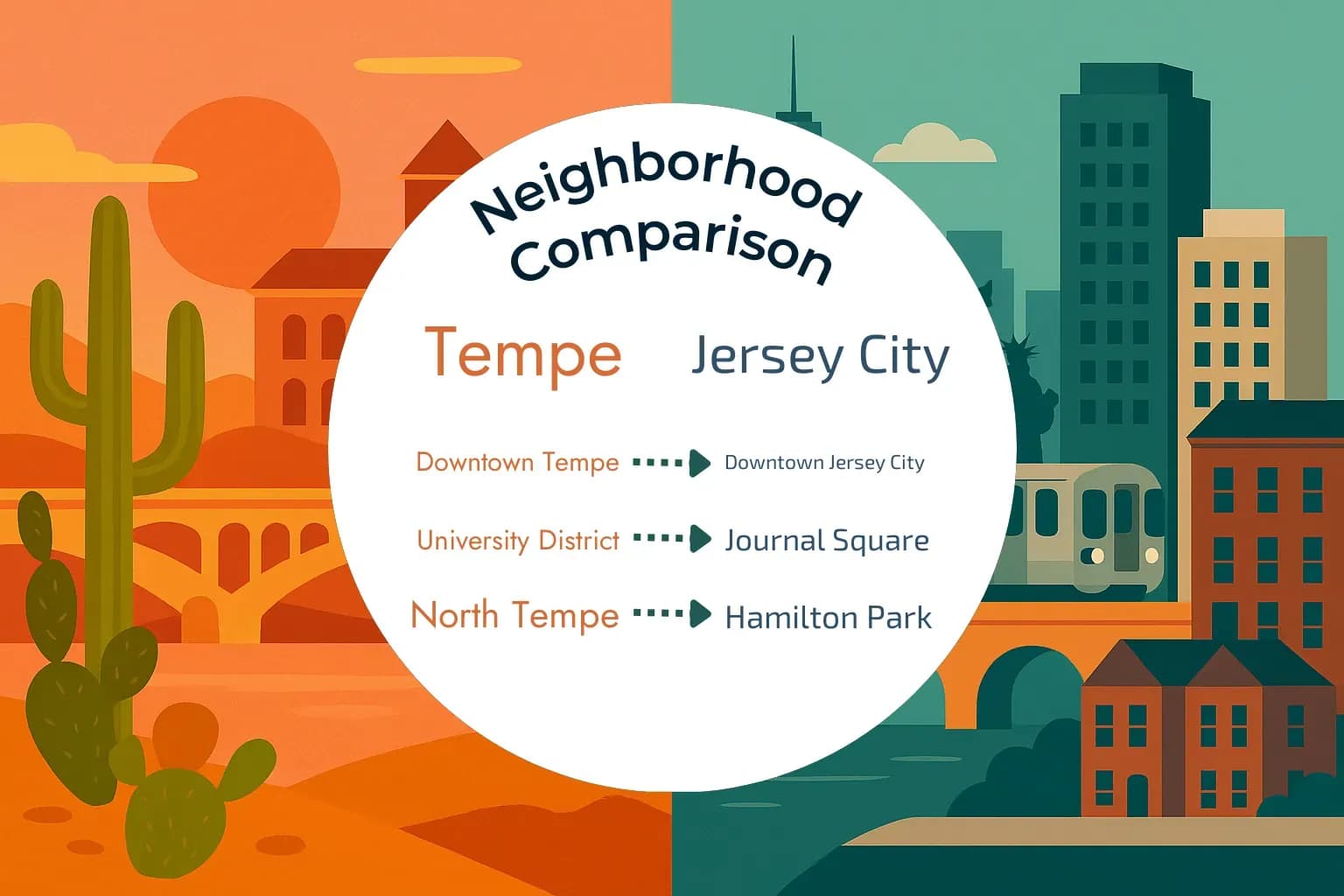 Tempe vs Jersey City Neighborhood Comparison