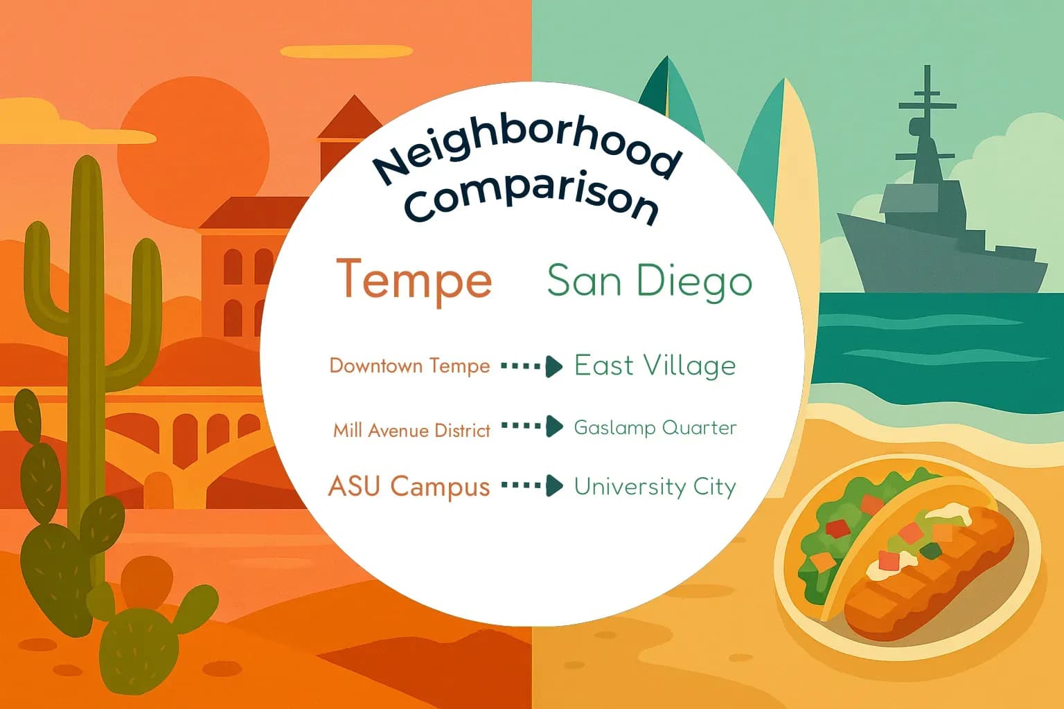 Tempe vs San Diego Neighborhood Comparison