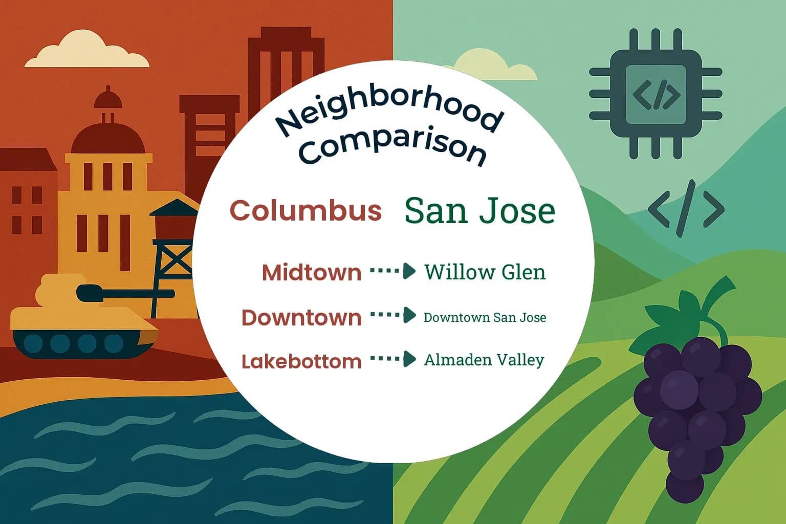 Columbus vs San Jose Neighborhood Comparison
