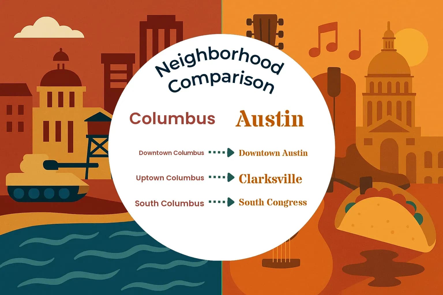 Columbus vs Austin Neighborhood Comparison