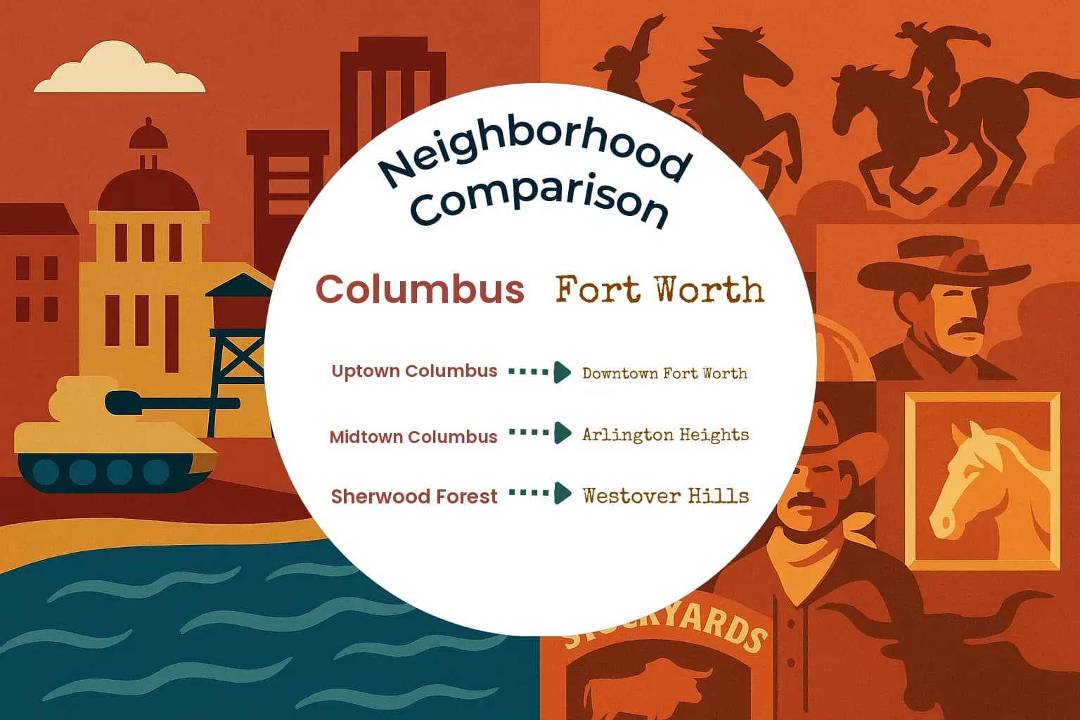 Columbus vs Fort Worth Neighborhood Comparison