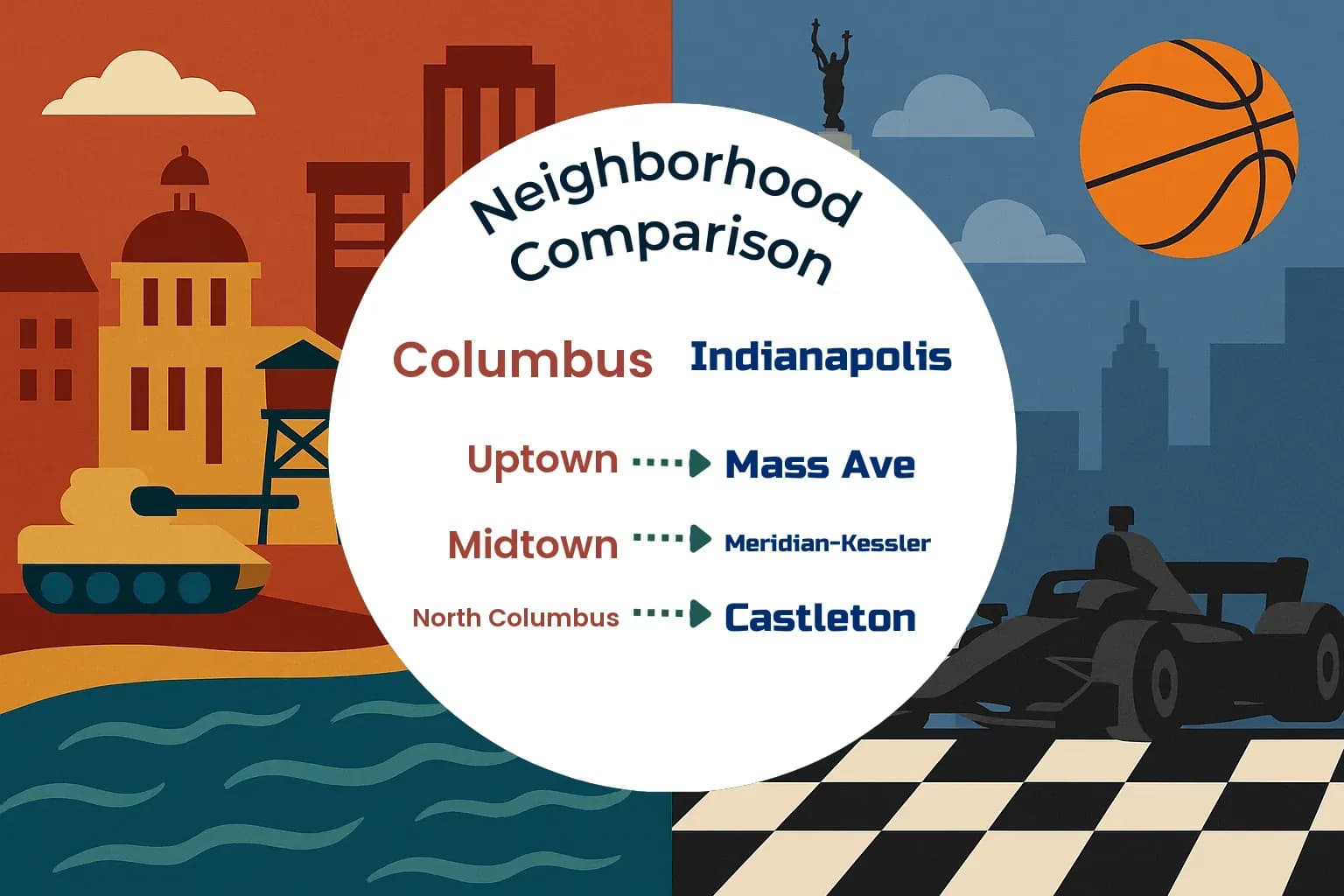 Columbus vs Indianapolis Neighborhood Comparison
