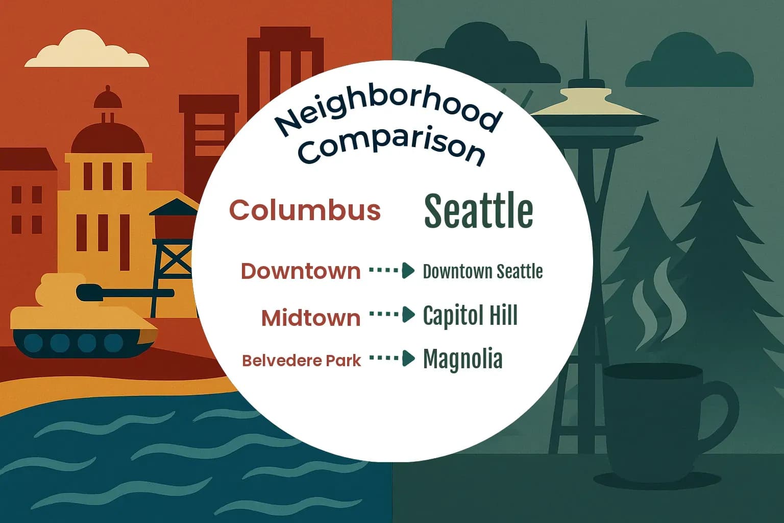 Columbus vs Seattle Neighborhood Comparison