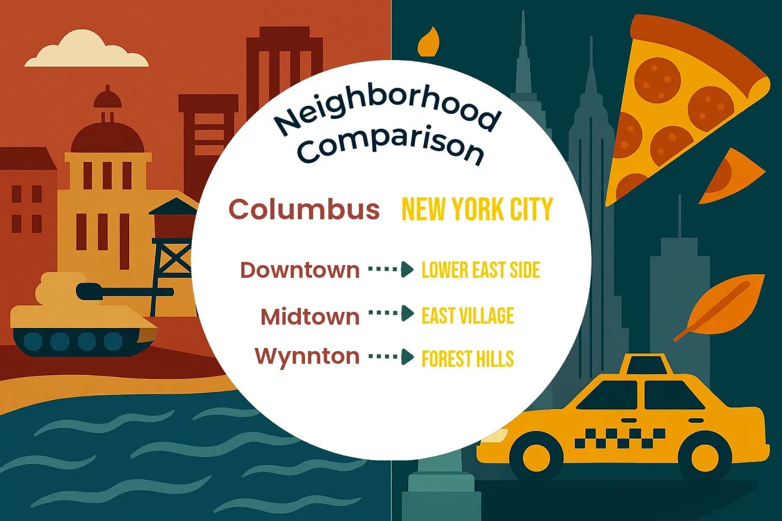 Columbus vs New York City Neighborhood Comparison