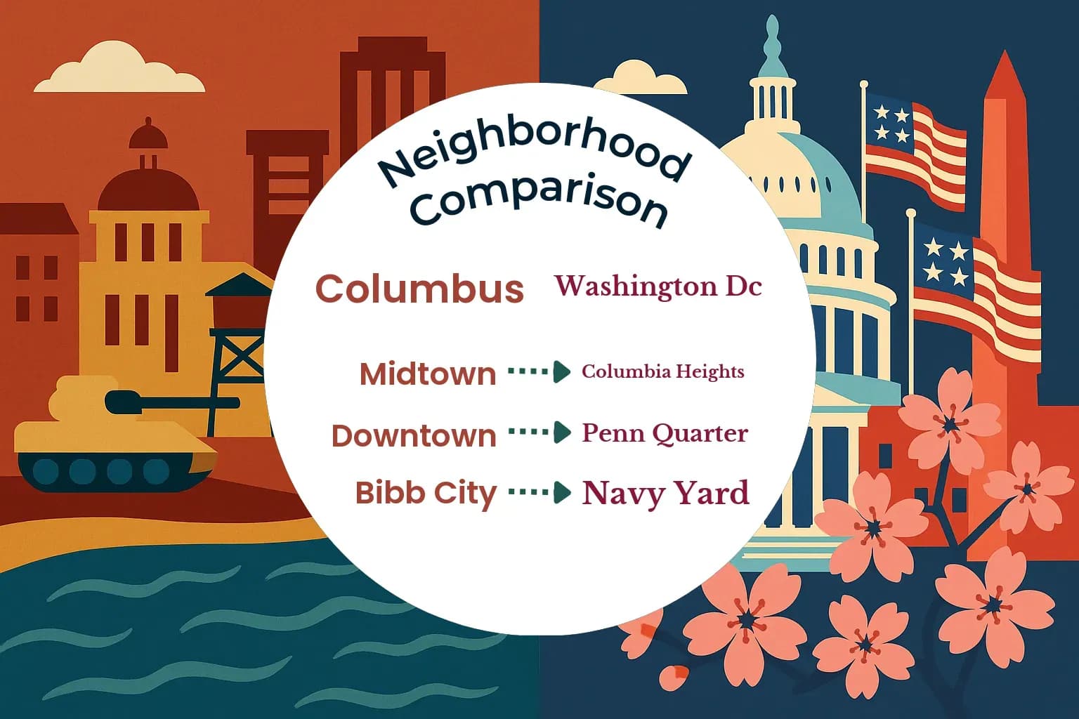 Columbus vs Washington DC Neighborhood Comparison