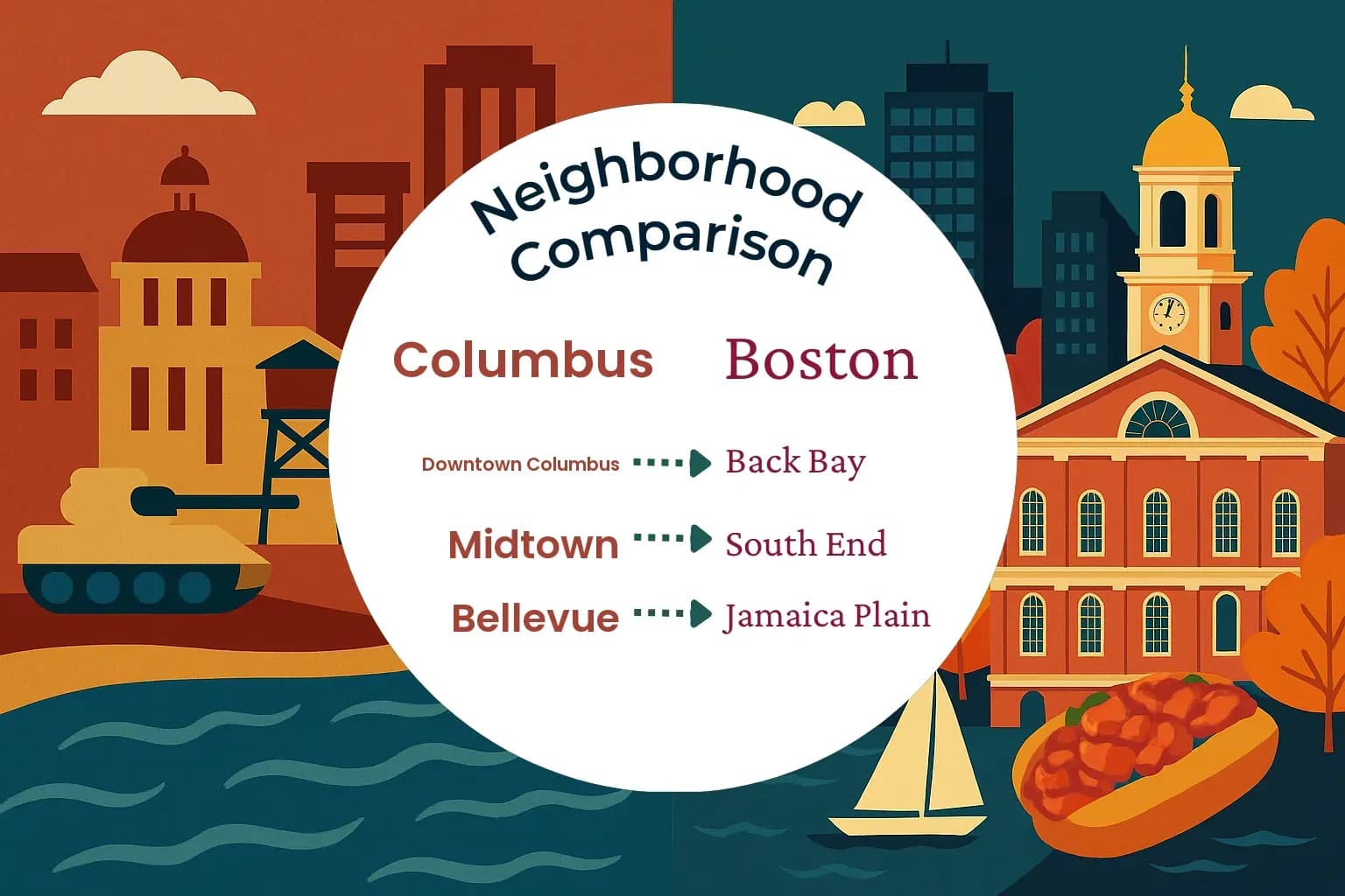 Columbus vs Boston Neighborhood Comparison