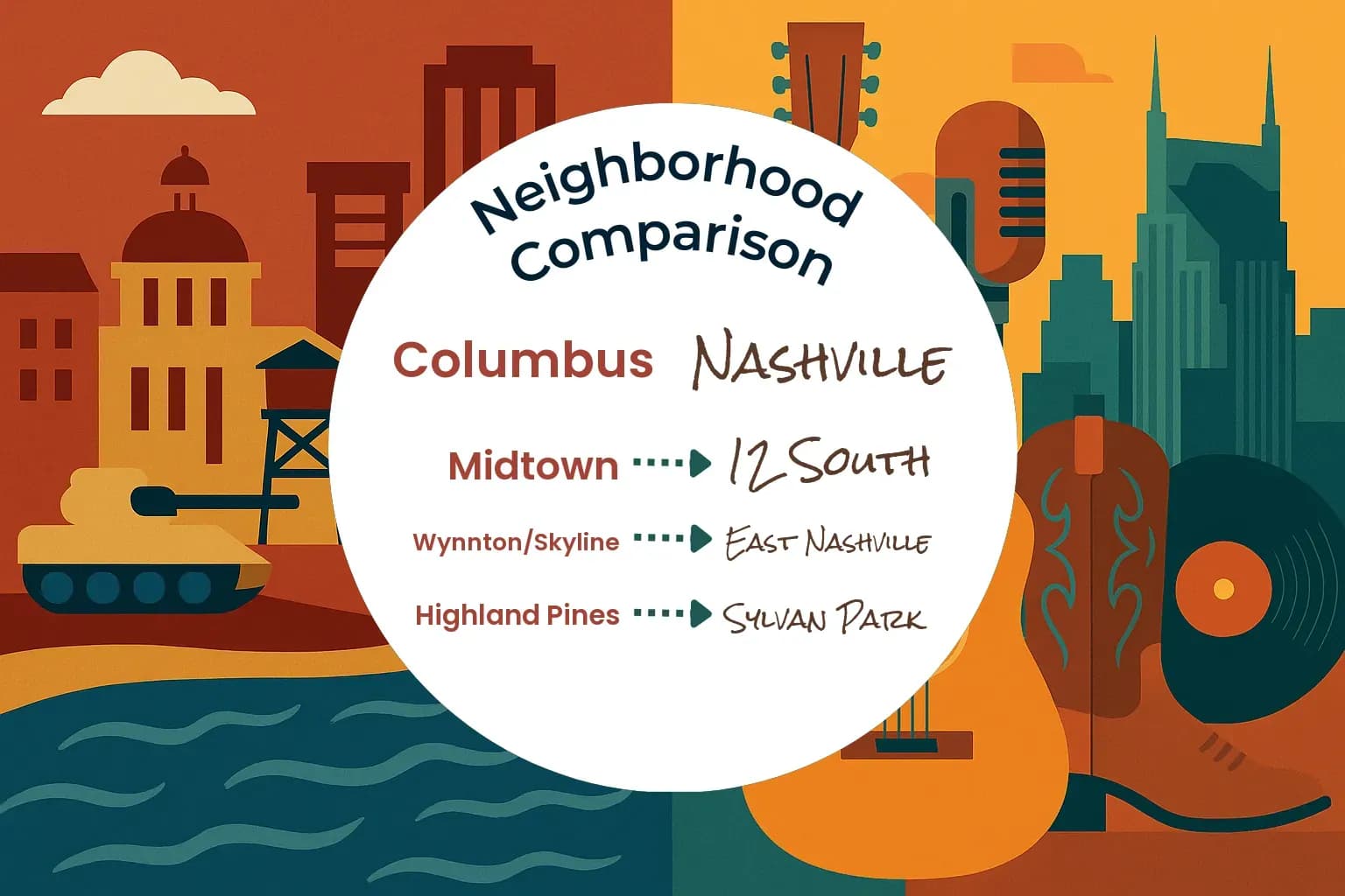 Columbus vs Nashville Neighborhood Comparison
