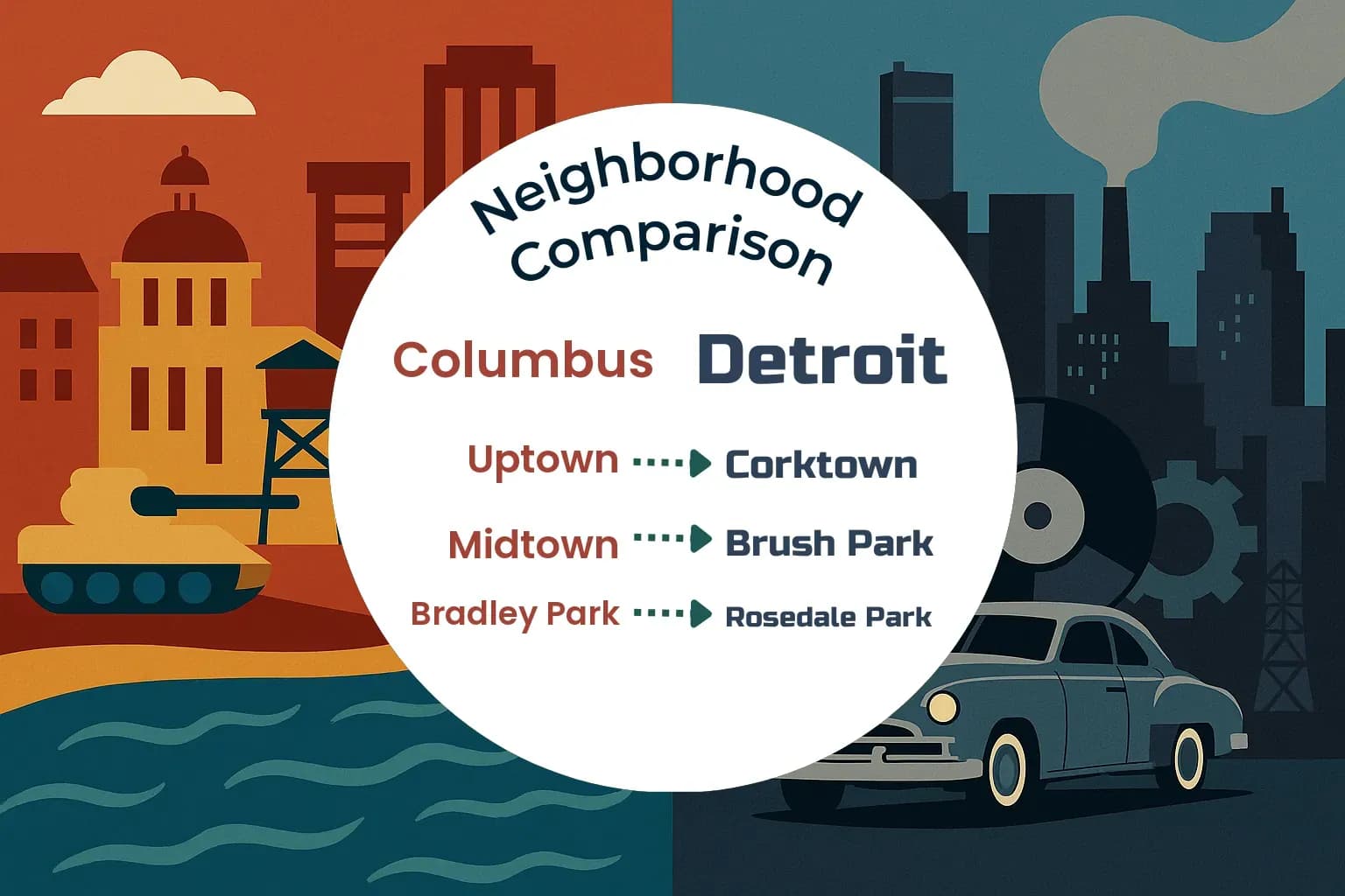 Columbus vs Detroit Neighborhood Comparison