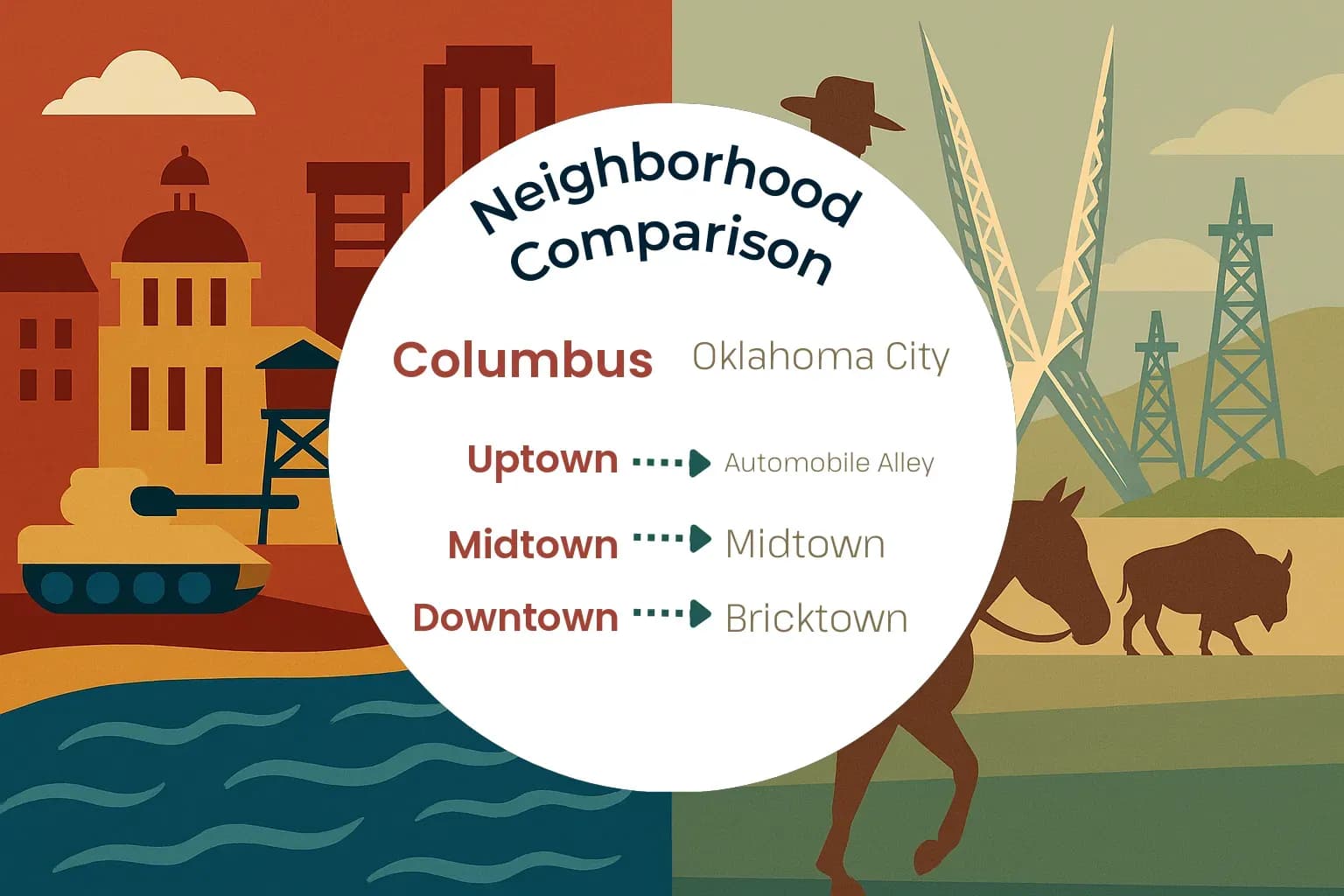 Columbus vs Oklahoma City Neighborhood Comparison