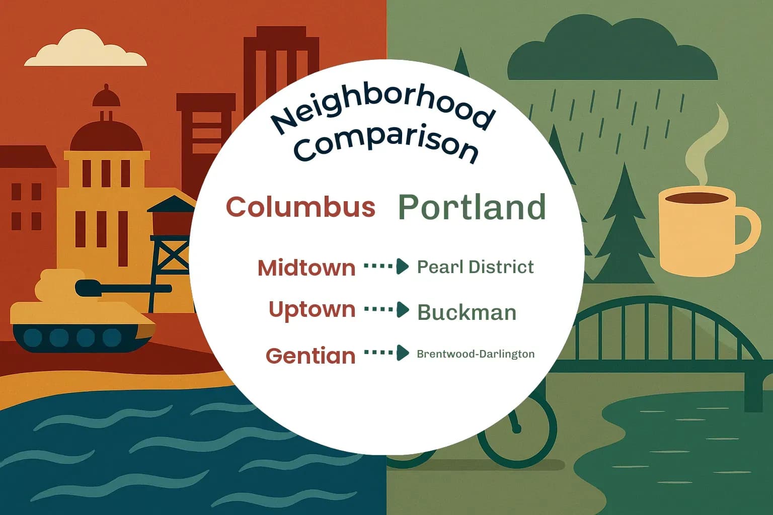 Columbus vs Portland Neighborhood Comparison