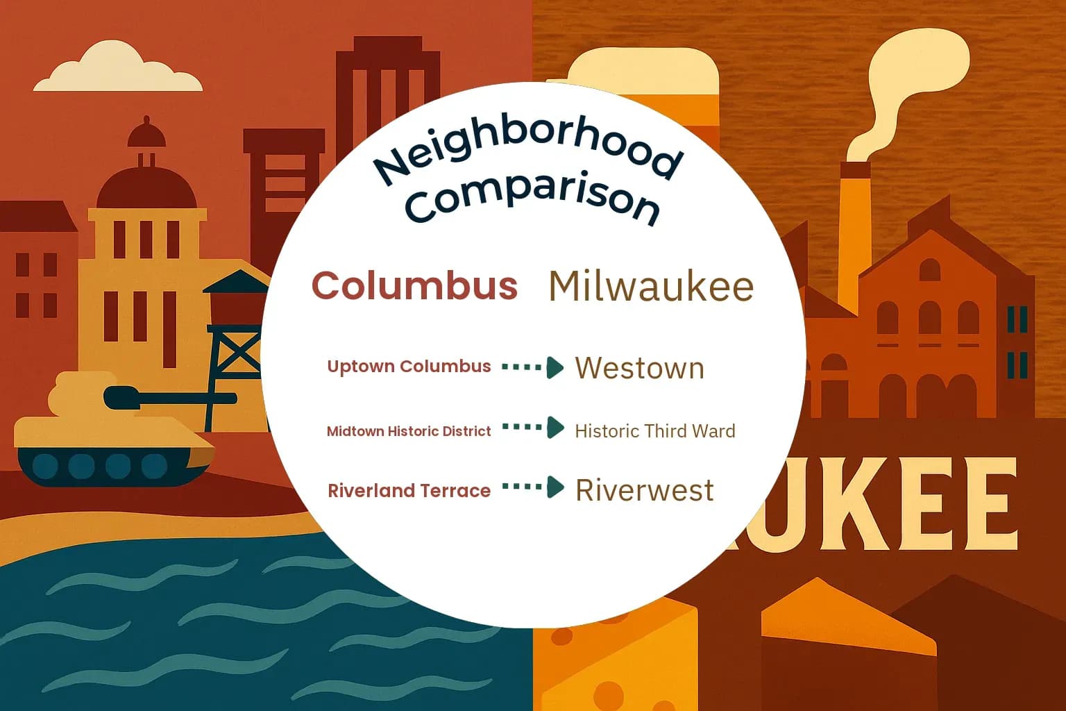 Columbus vs Milwaukee Neighborhood Comparison