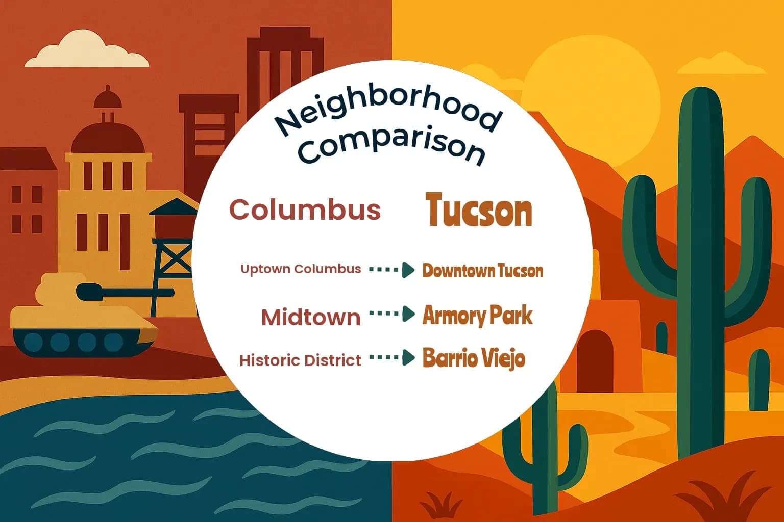 Columbus vs Tucson Neighborhood Comparison