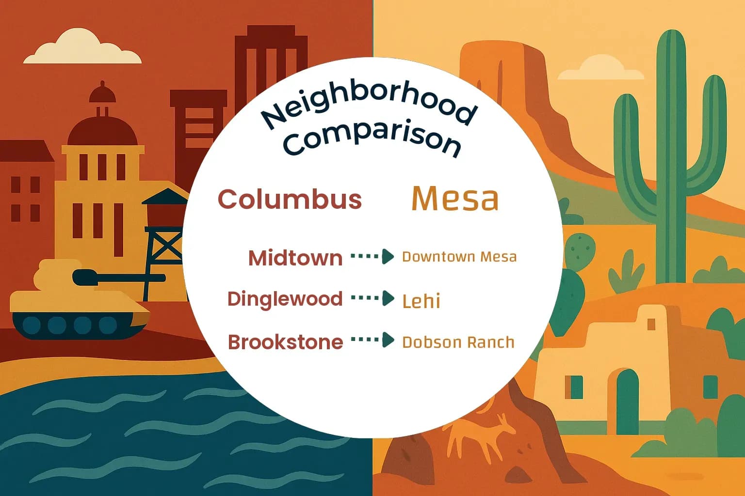 Columbus vs Mesa Neighborhood Comparison