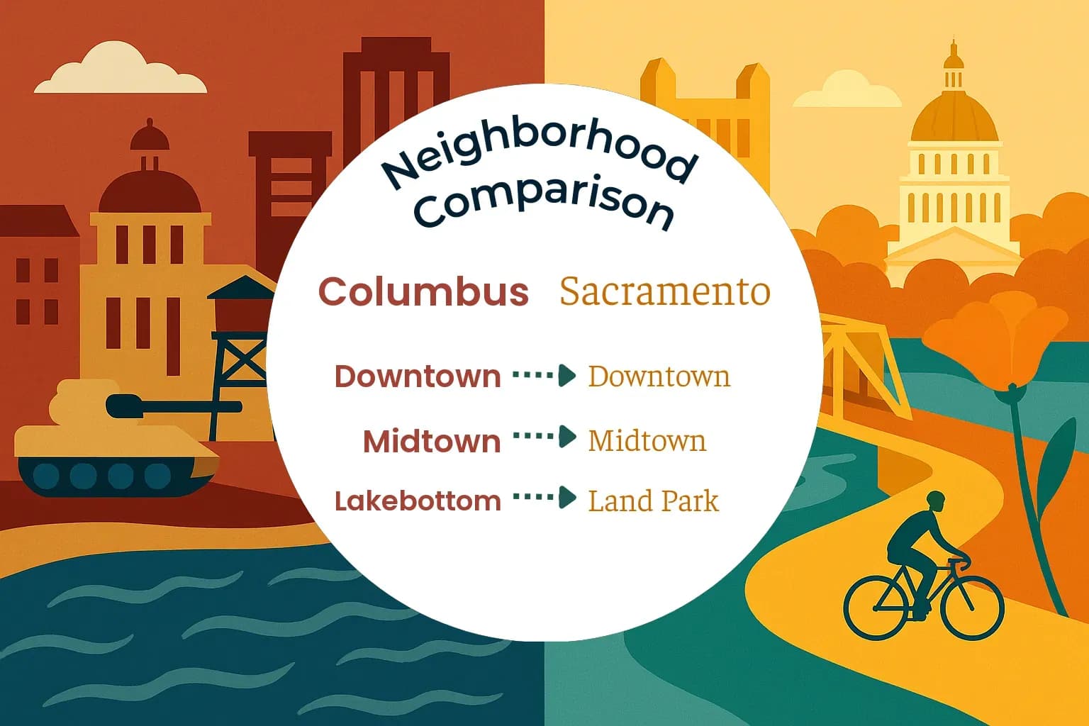 Columbus vs Sacramento Neighborhood Comparison