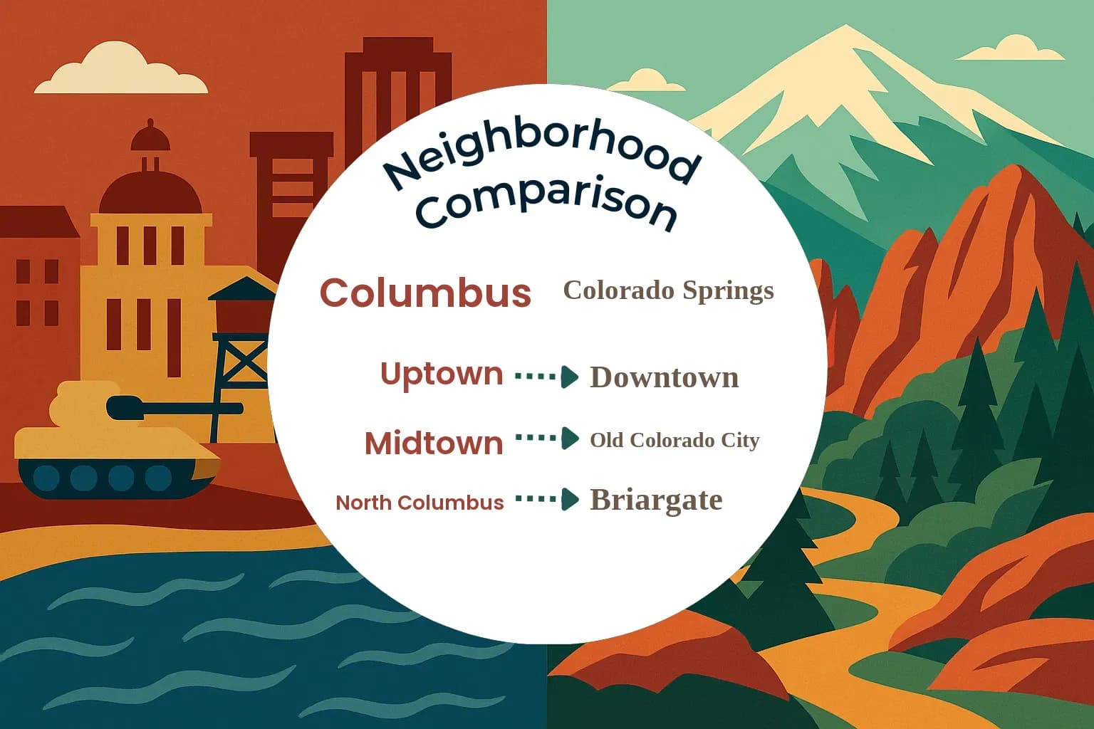 Columbus vs Colorado Springs Neighborhood Comparison