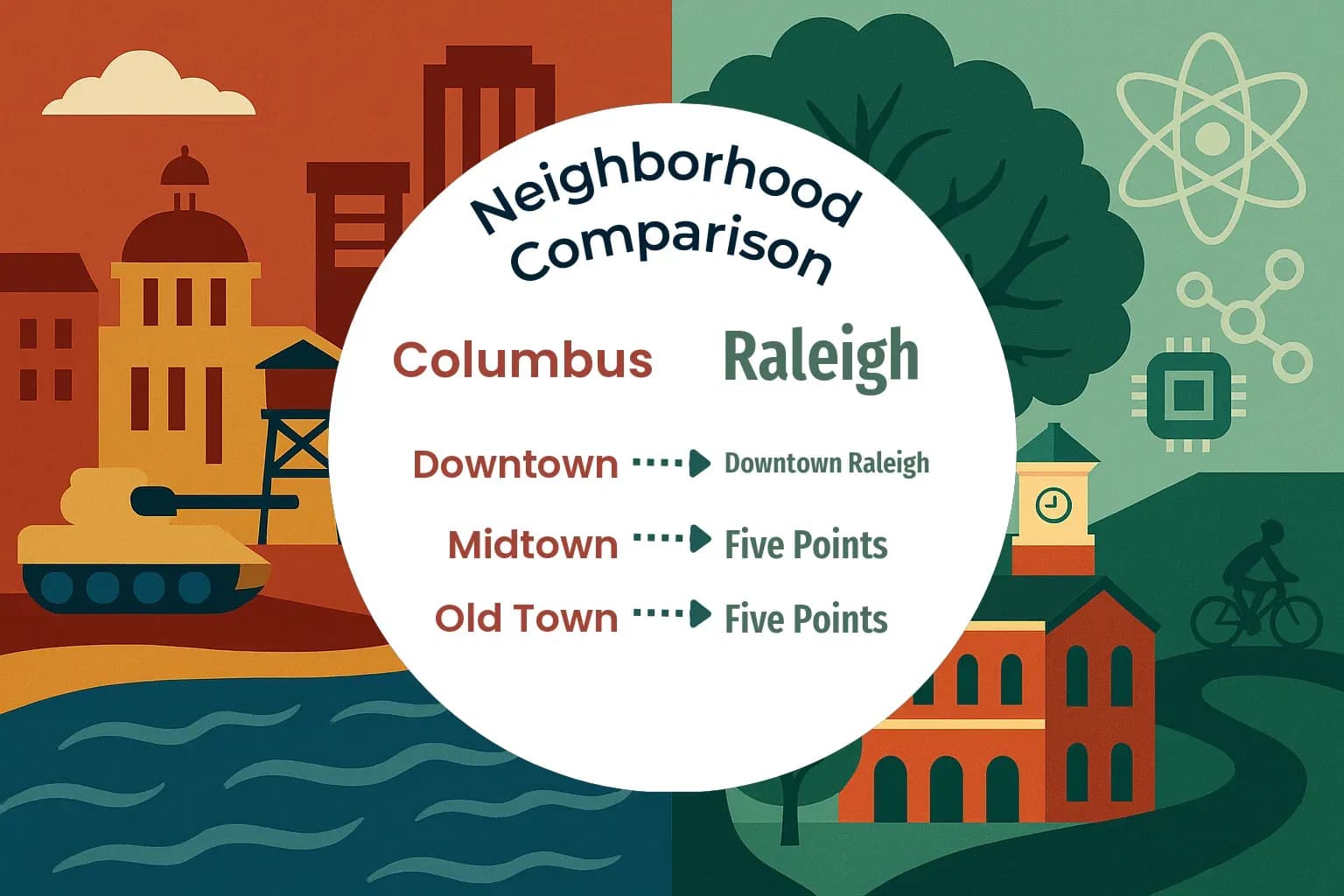 Columbus vs Raleigh Neighborhood Comparison