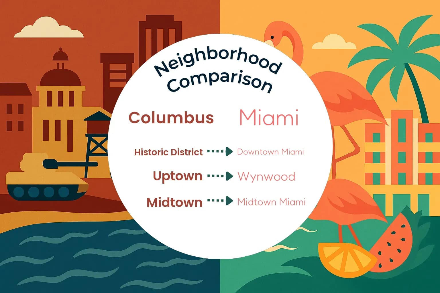Columbus vs Miami Neighborhood Comparison