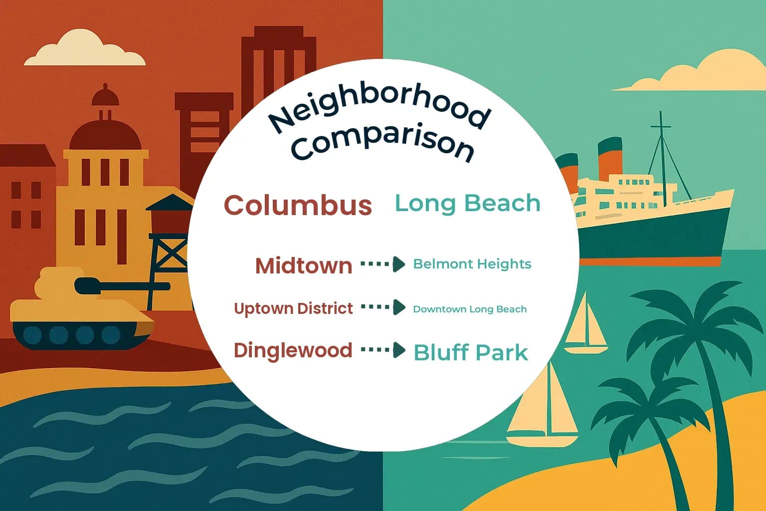 Columbus vs Long Beach Neighborhood Comparison
