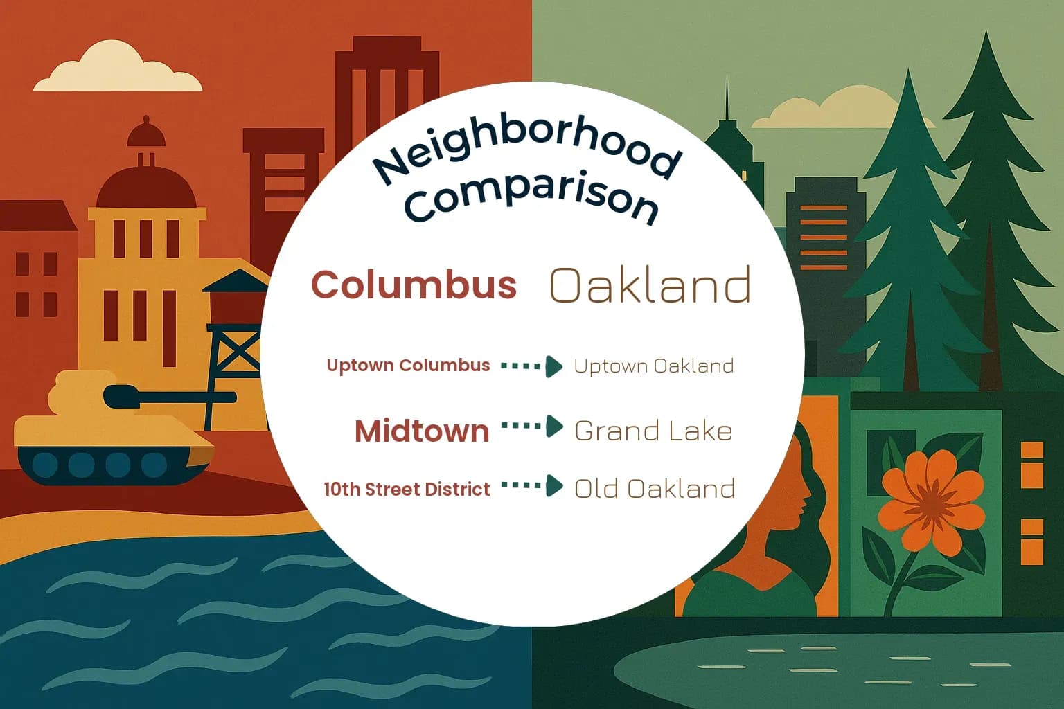 Columbus vs Oakland Neighborhood Comparison