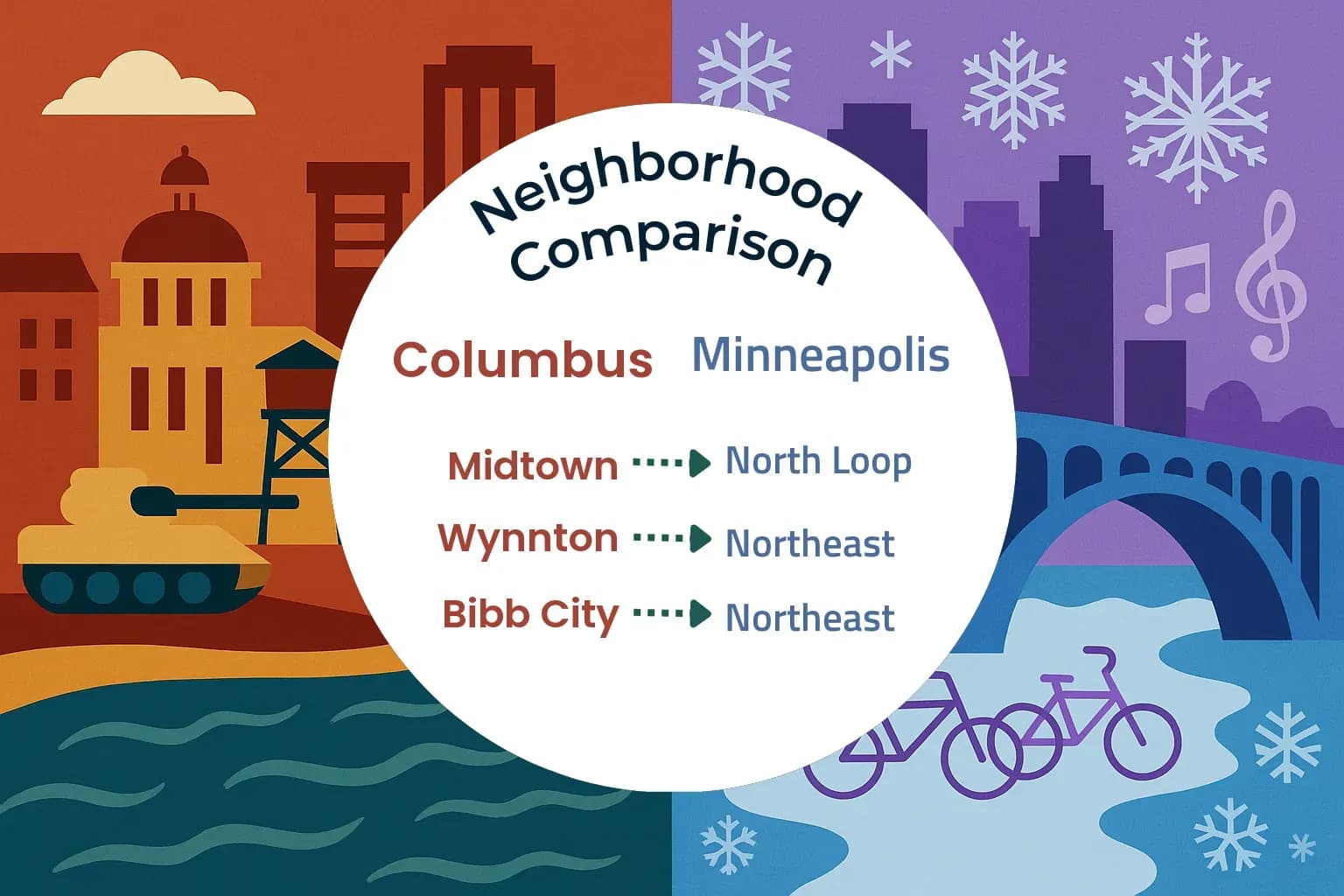 Columbus vs Minneapolis Neighborhood Comparison