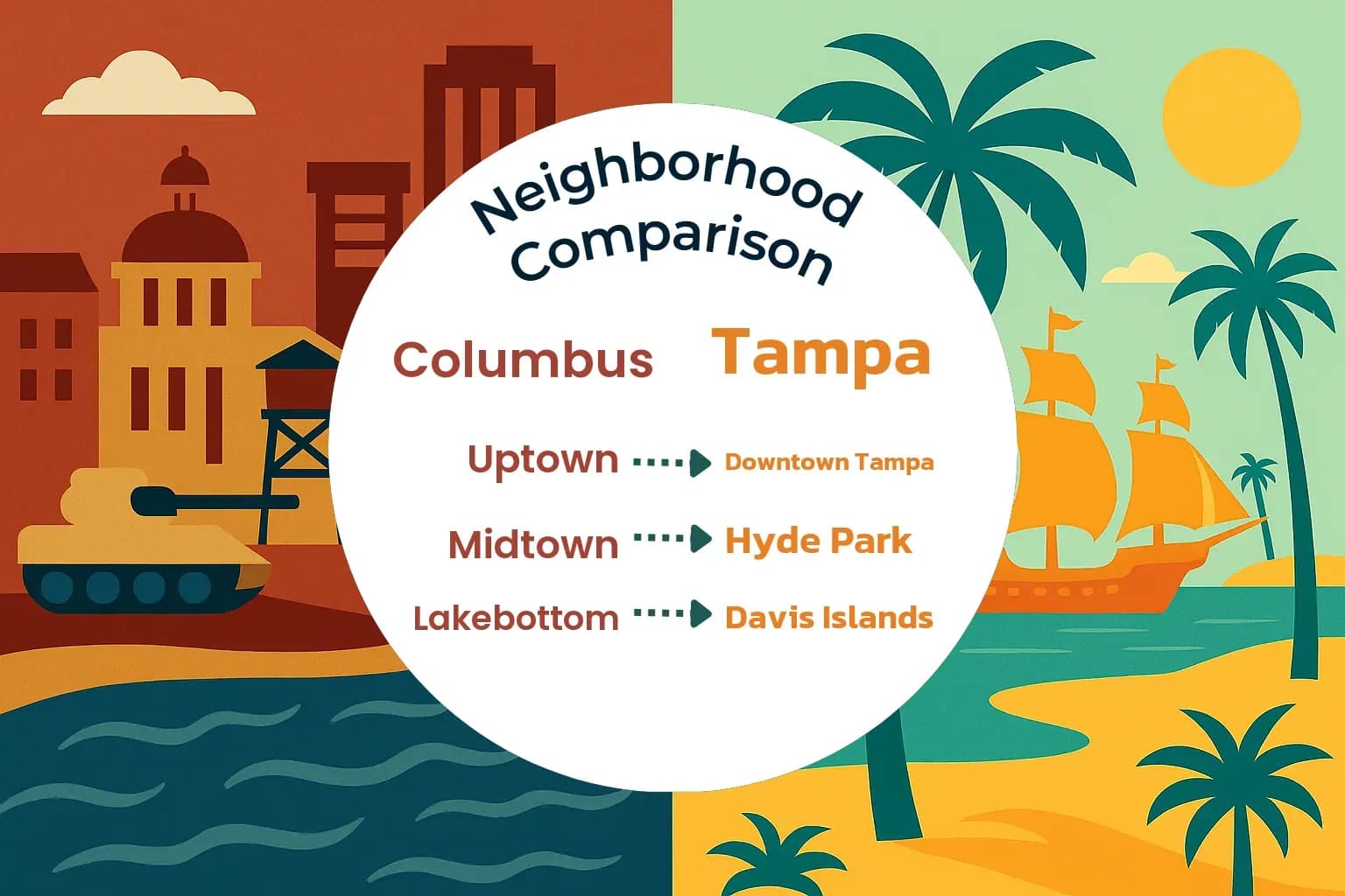 Columbus vs Tampa Neighborhood Comparison