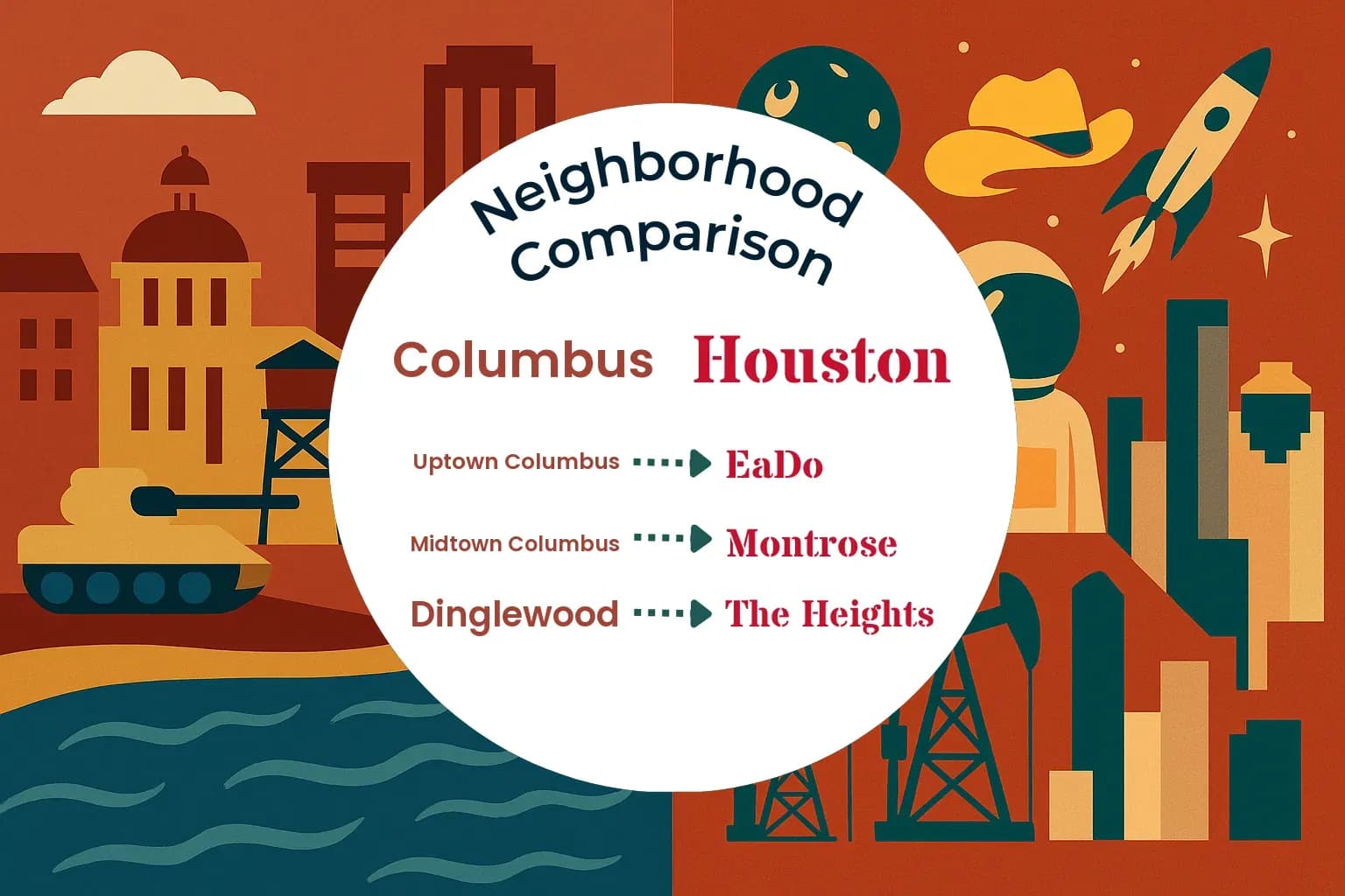Columbus vs Houston Neighborhood Comparison