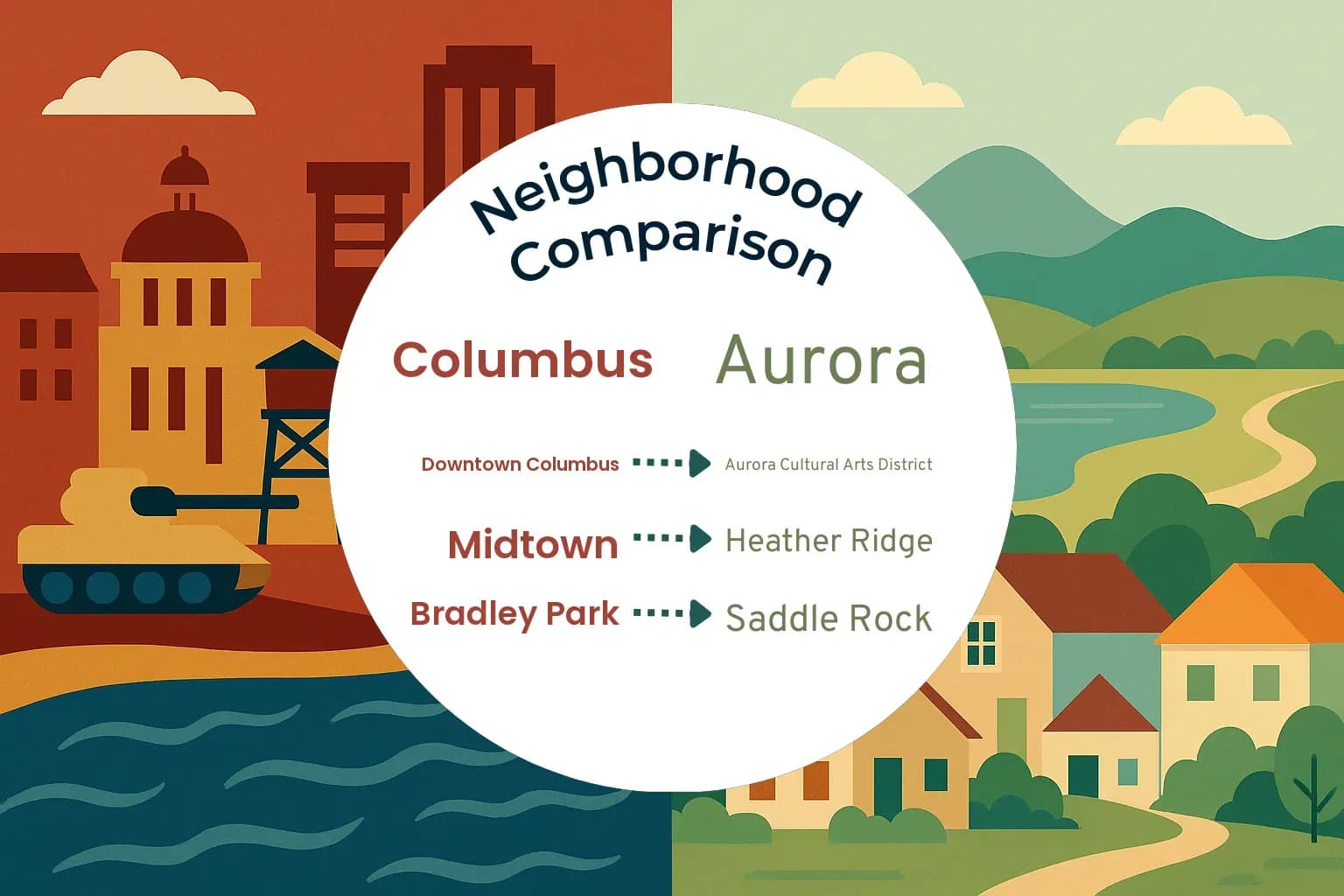 Columbus vs Aurora Neighborhood Comparison