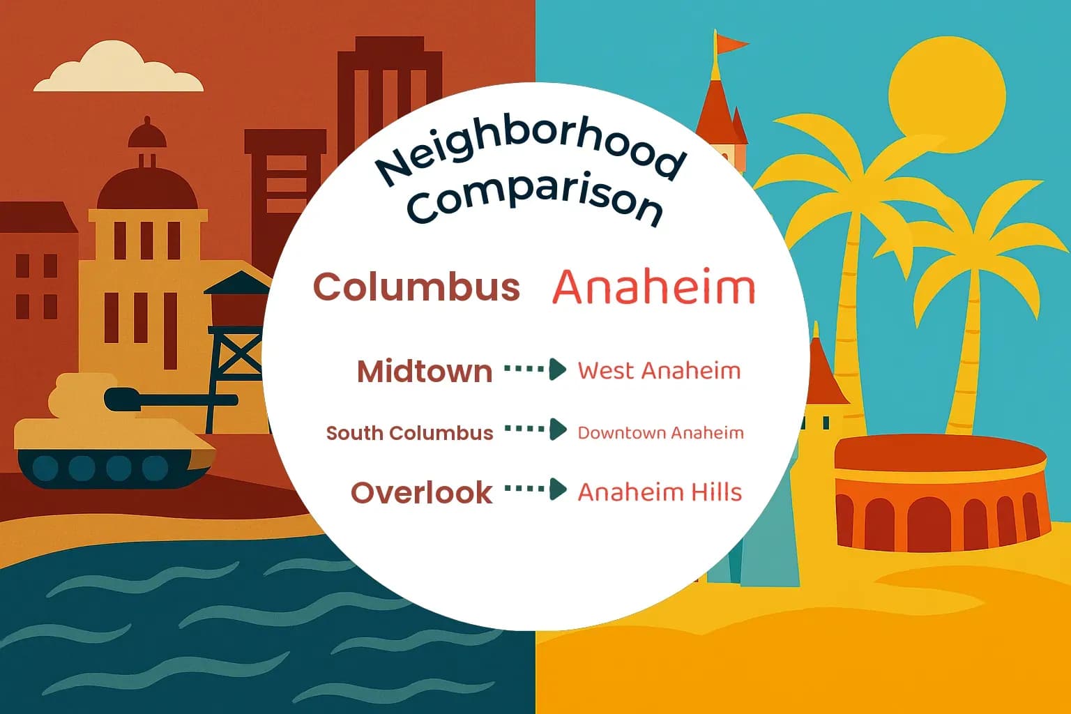 Columbus vs Anaheim Neighborhood Comparison