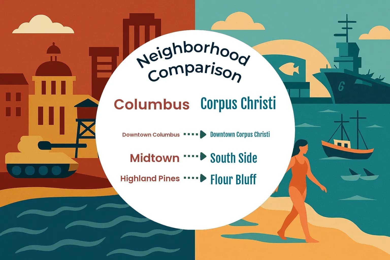Columbus vs Corpus Christi Neighborhood Comparison