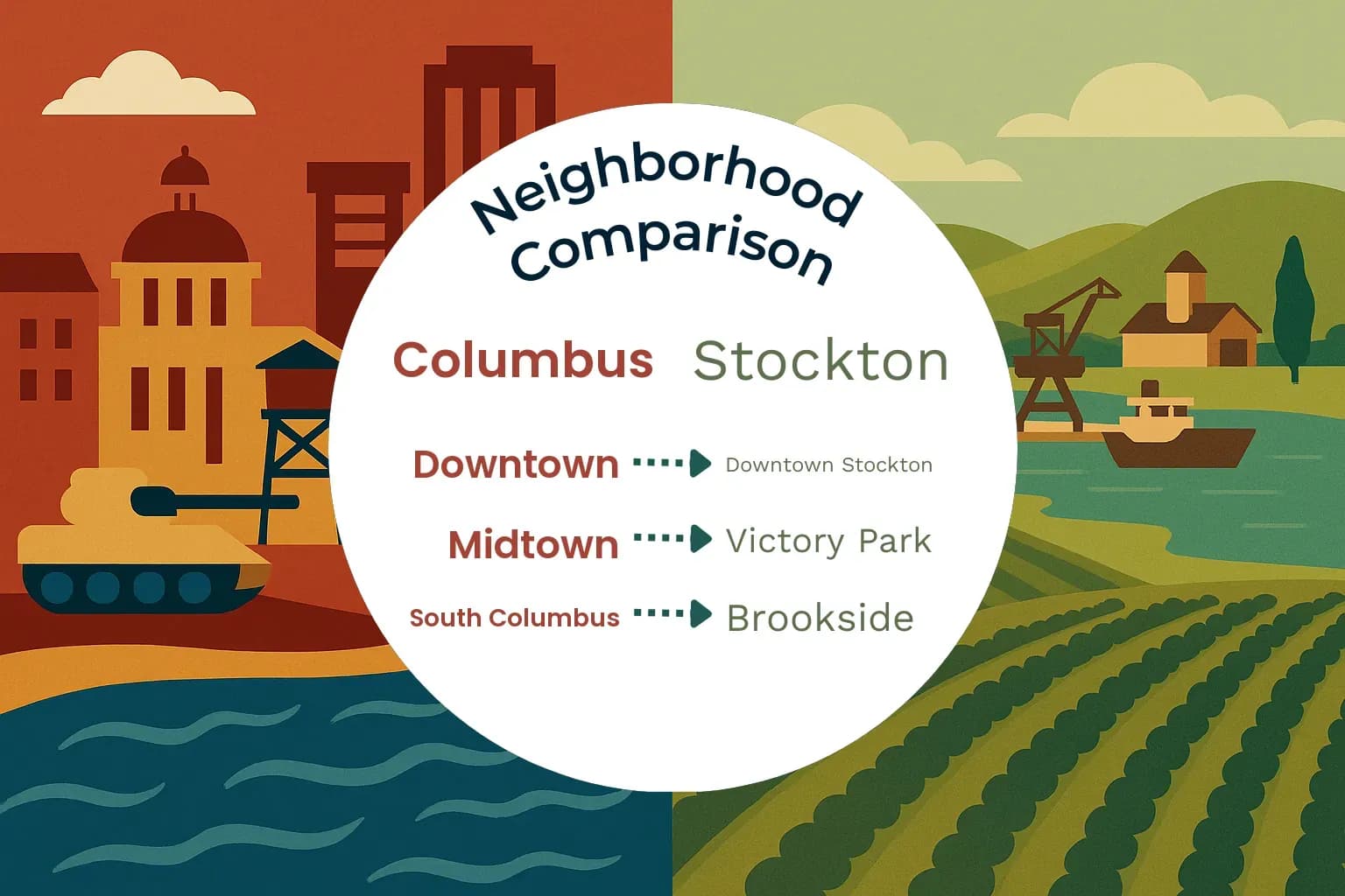 Columbus vs Stockton Neighborhood Comparison