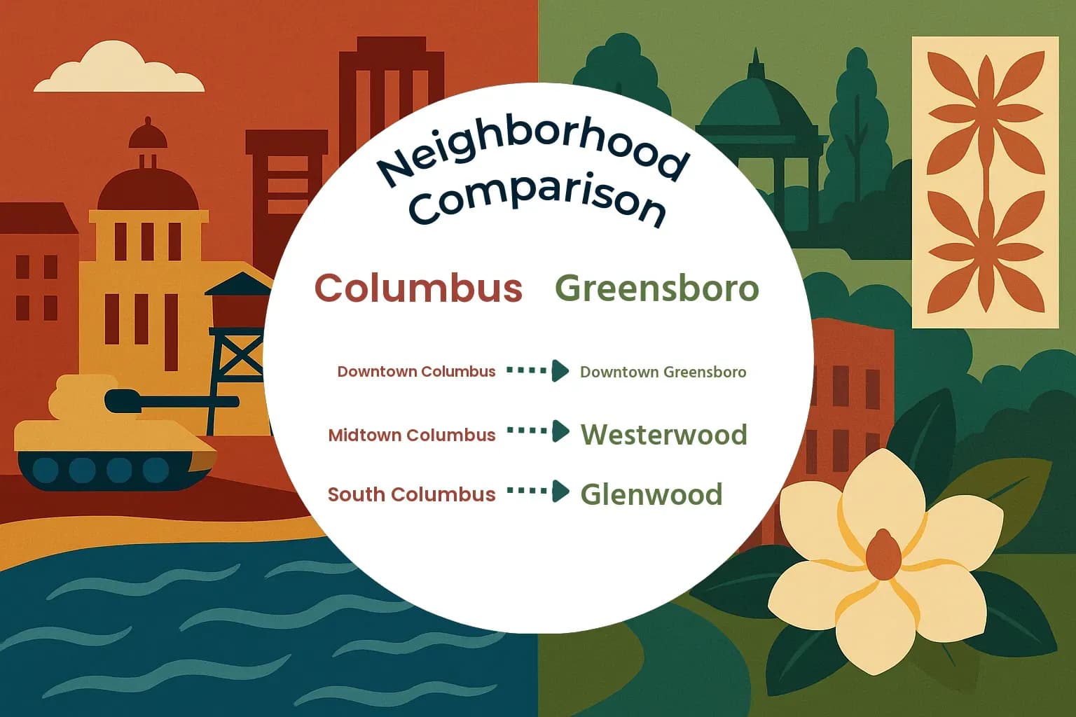 Columbus vs Greensboro Neighborhood Comparison