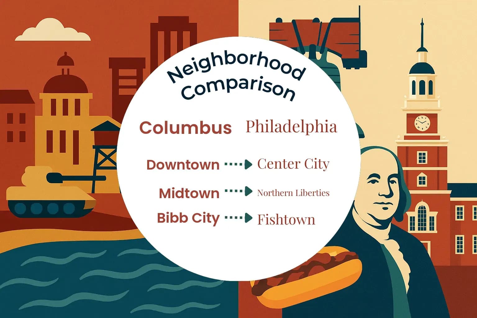 Columbus vs Philadelphia Neighborhood Comparison