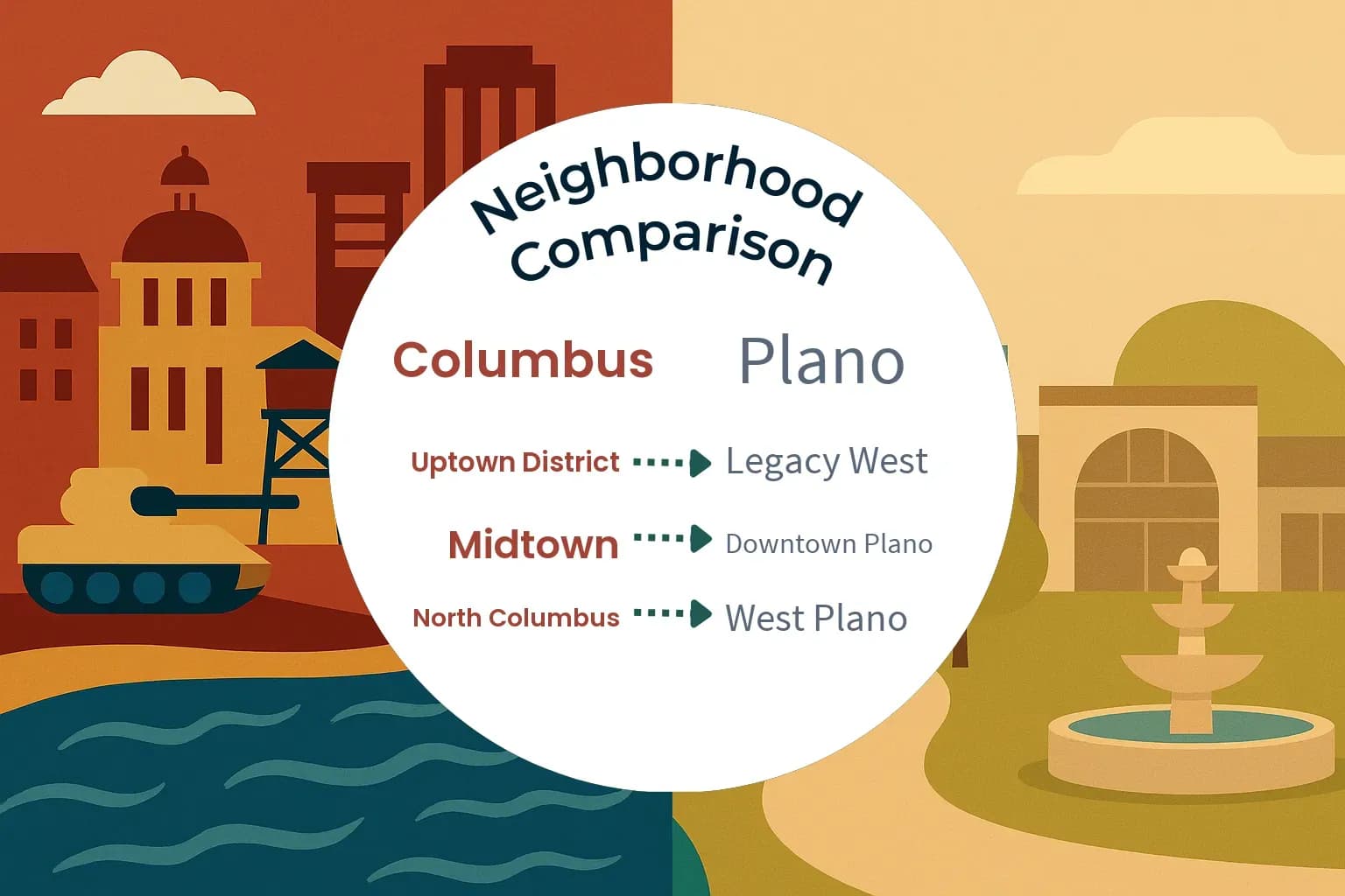 Columbus vs Plano Neighborhood Comparison
