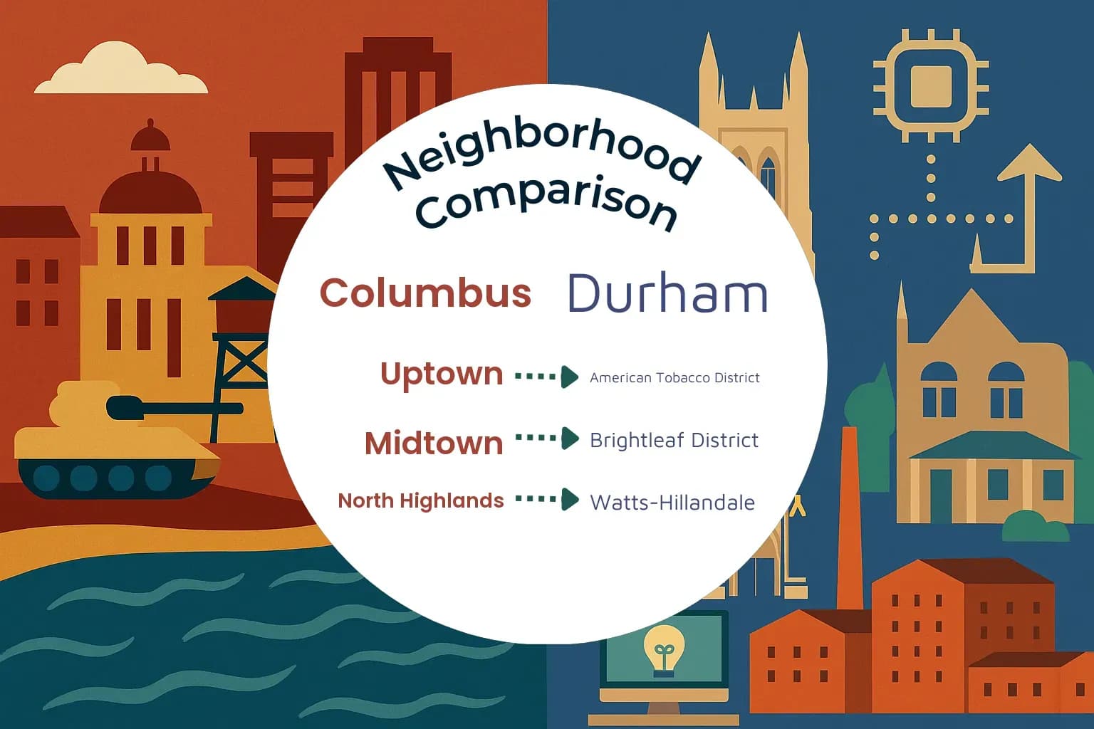 Columbus vs Durham Neighborhood Comparison