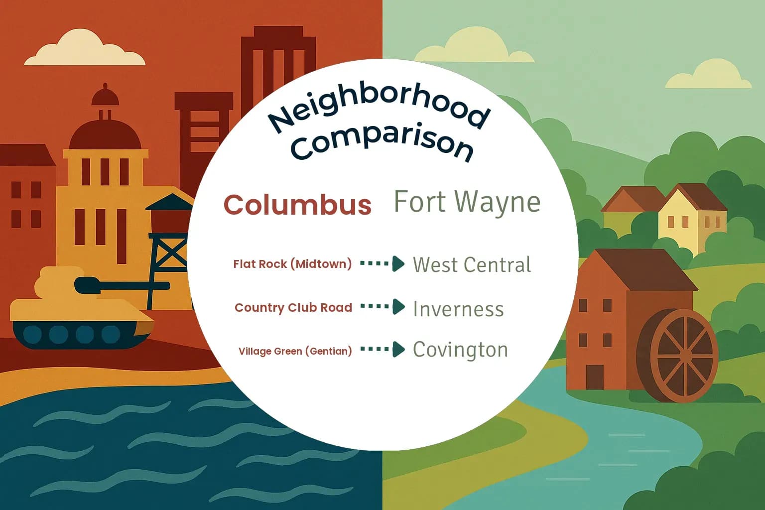 Columbus vs Fort Wayne Neighborhood Comparison