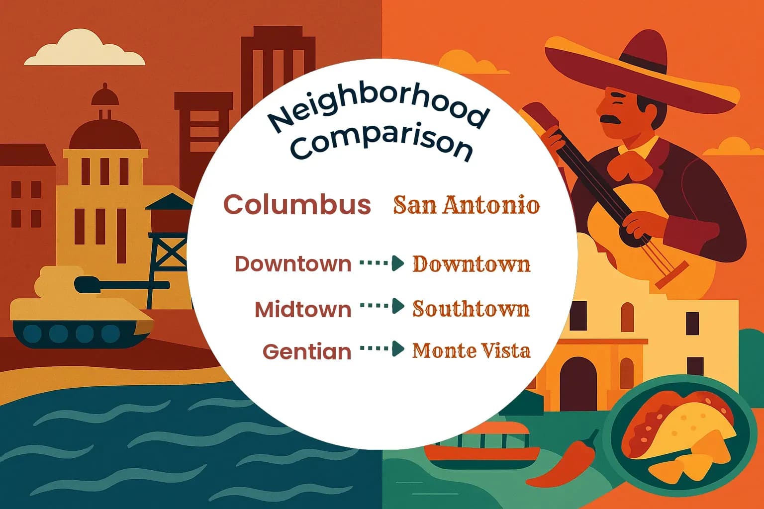 Columbus vs San Antonio Neighborhood Comparison