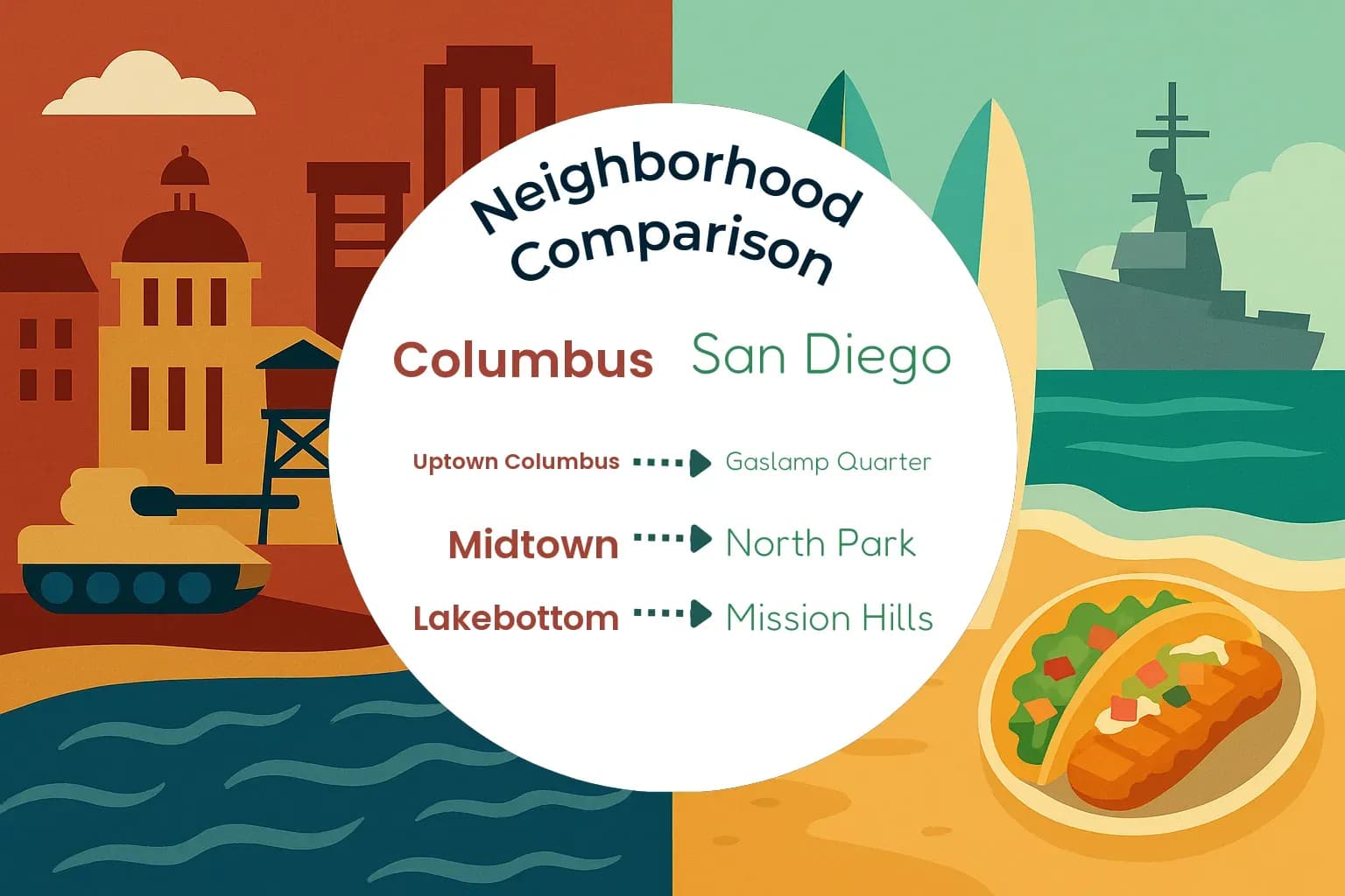 Columbus vs San Diego Neighborhood Comparison