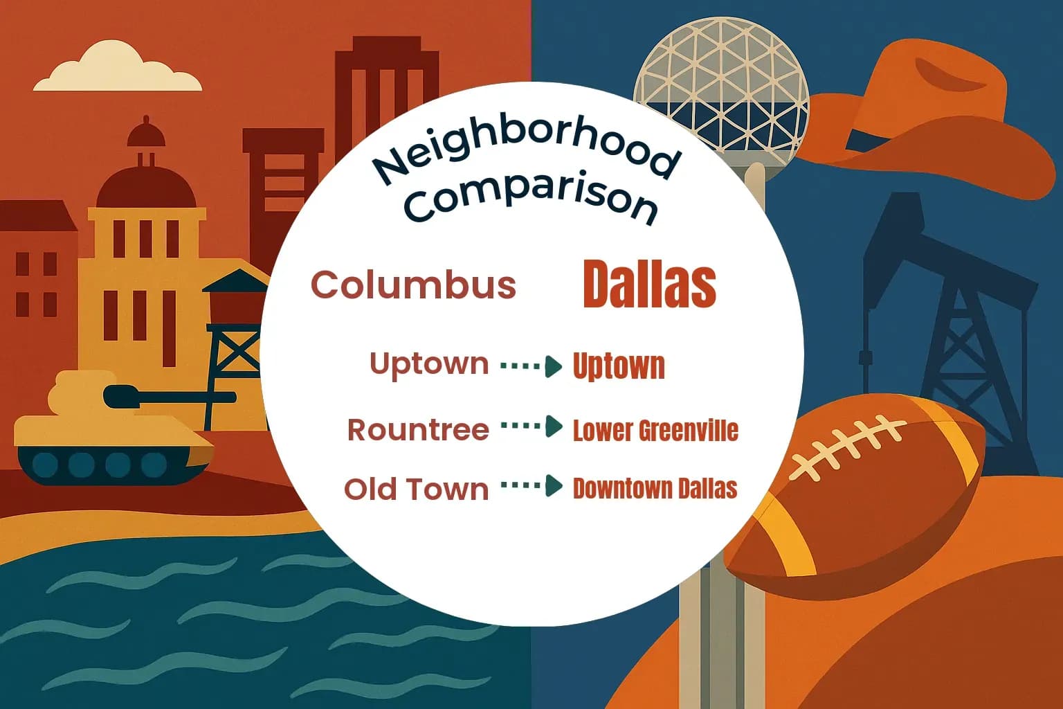Columbus vs Dallas Neighborhood Comparison