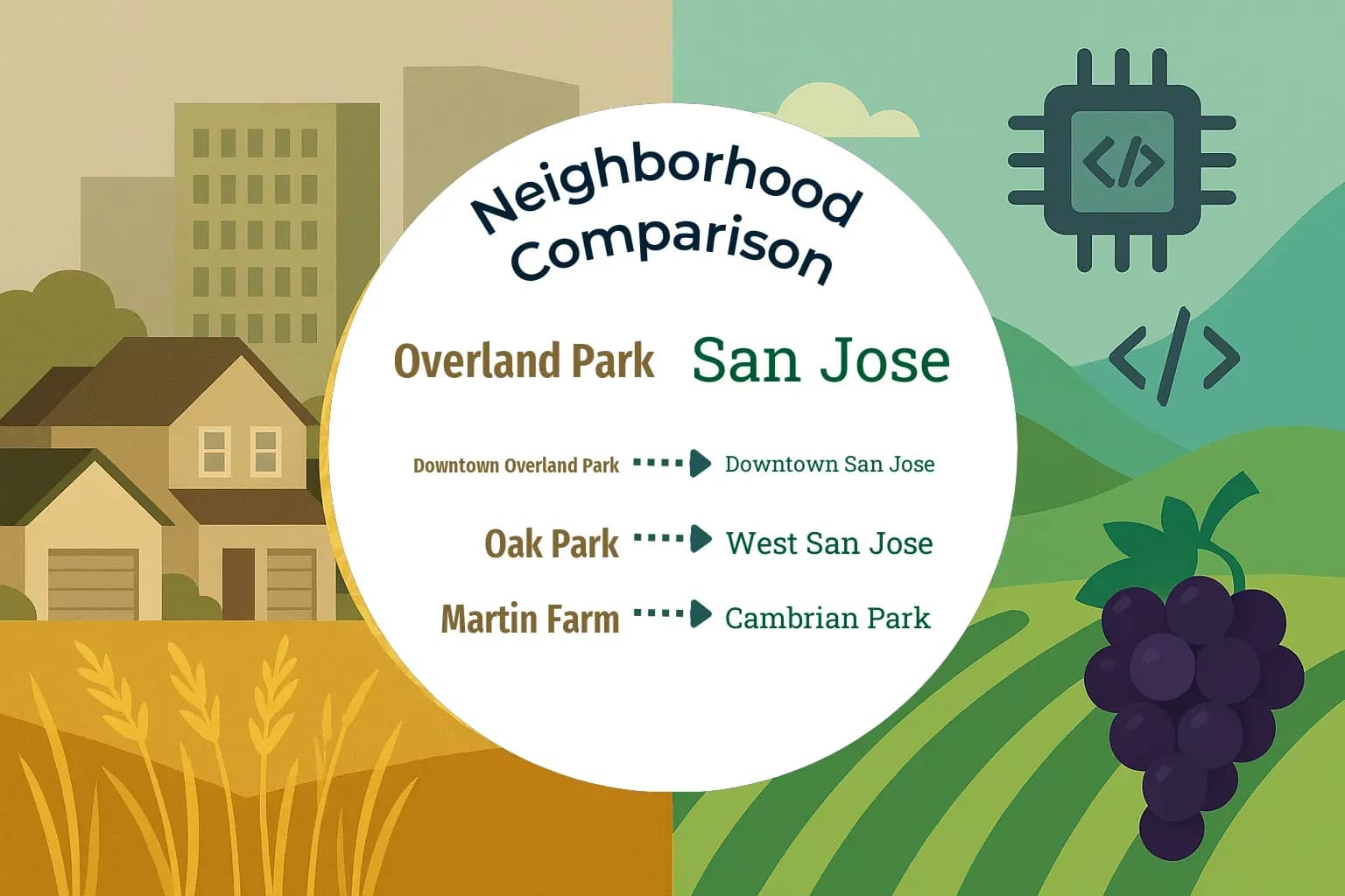 Overland Park vs San Jose Neighborhood Comparison