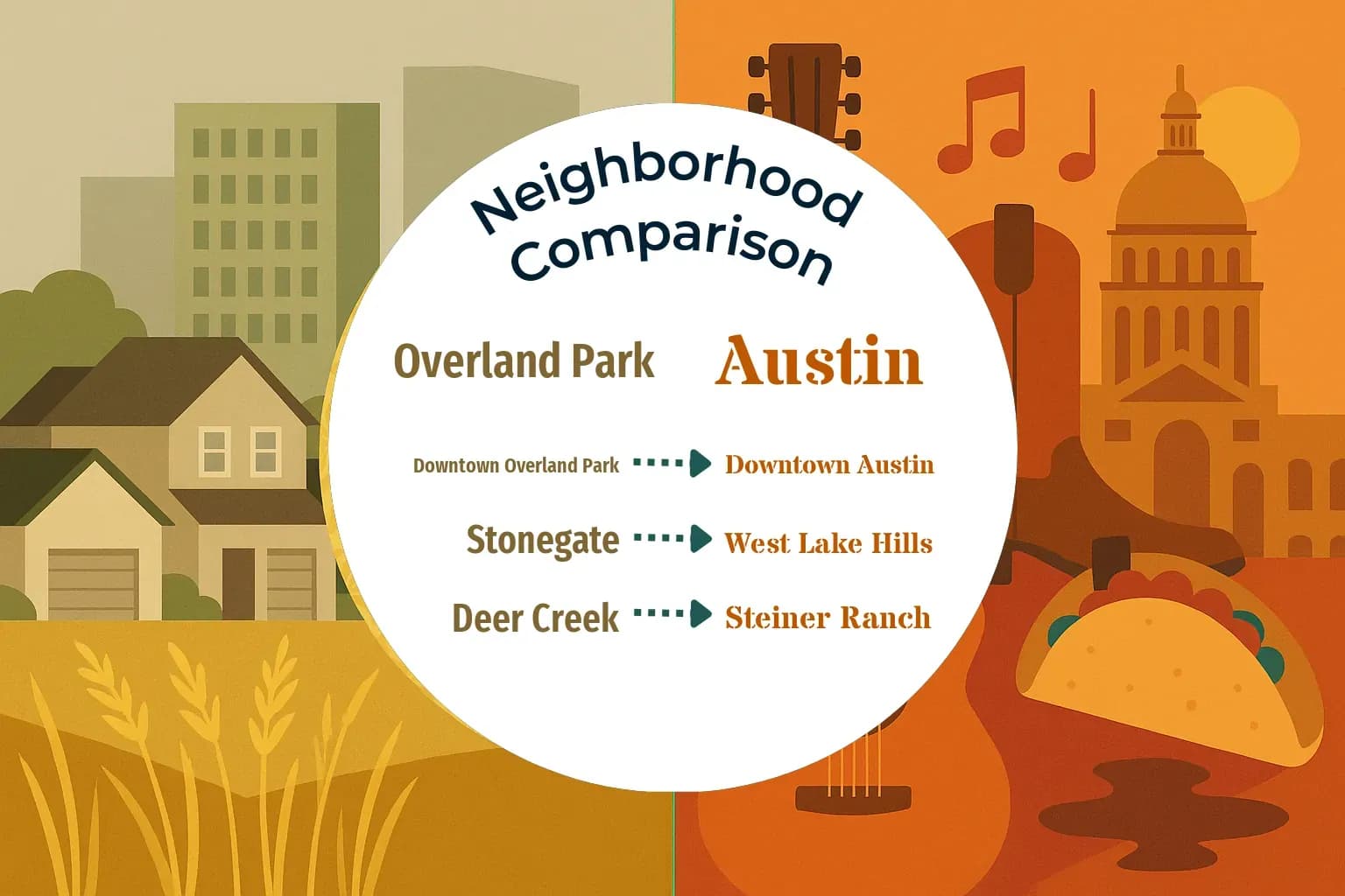 Overland Park vs Austin Neighborhood Comparison
