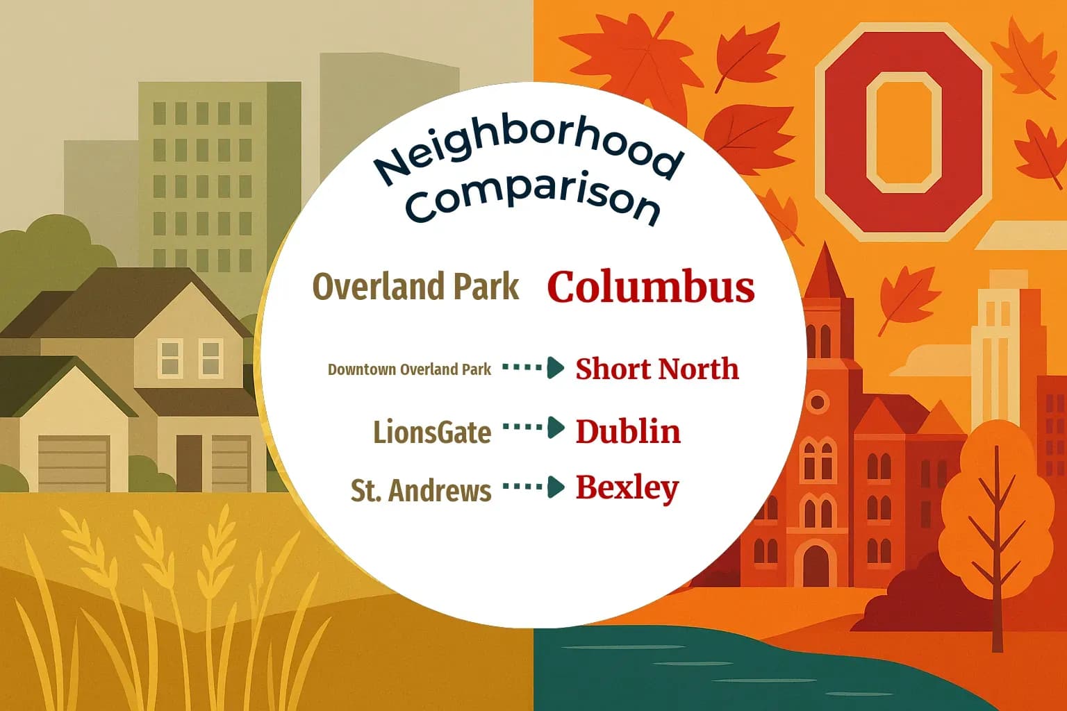 Overland Park vs Columbus Neighborhood Comparison