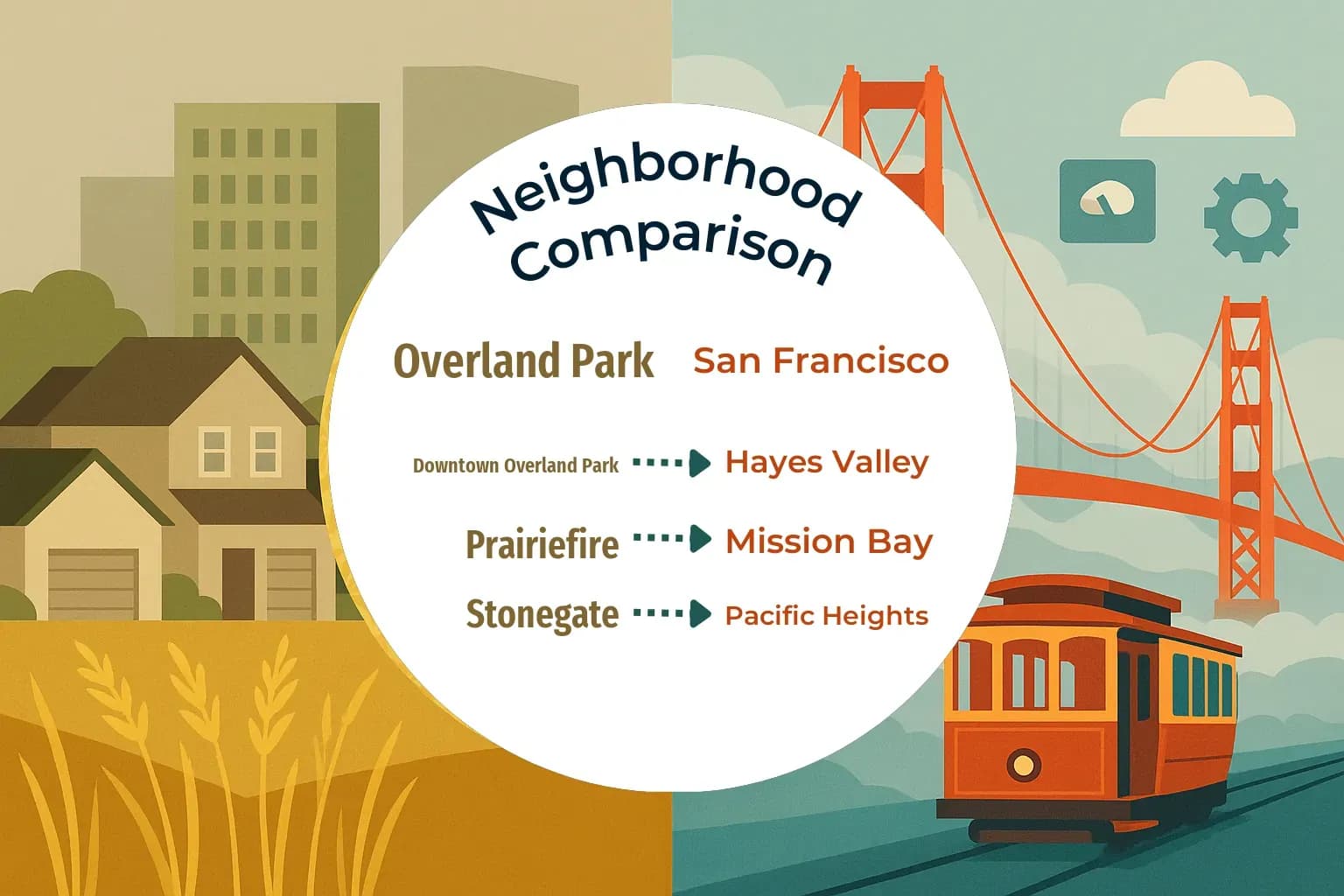 Overland Park vs San Francisco Neighborhood Comparison