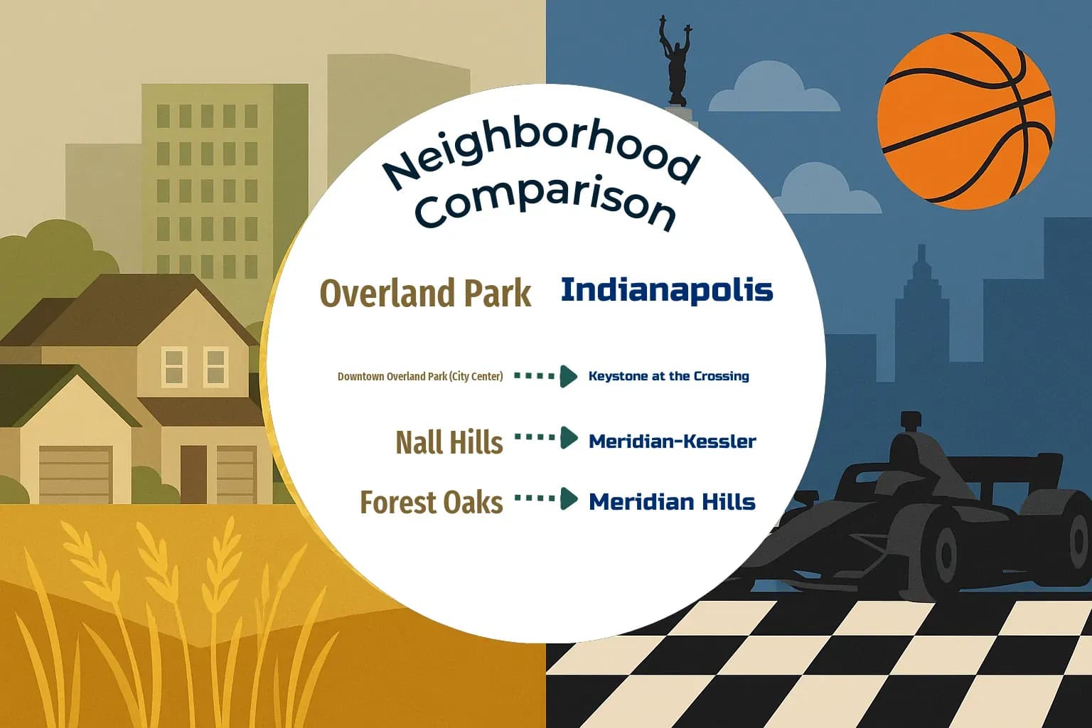 Overland Park vs Indianapolis Neighborhood Comparison