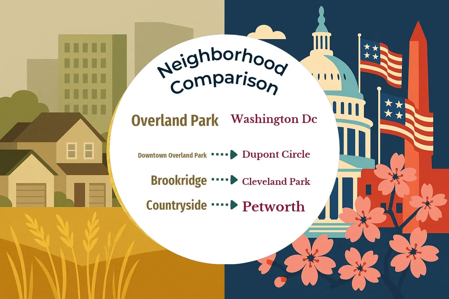 Overland Park vs Washington DC Neighborhood Comparison